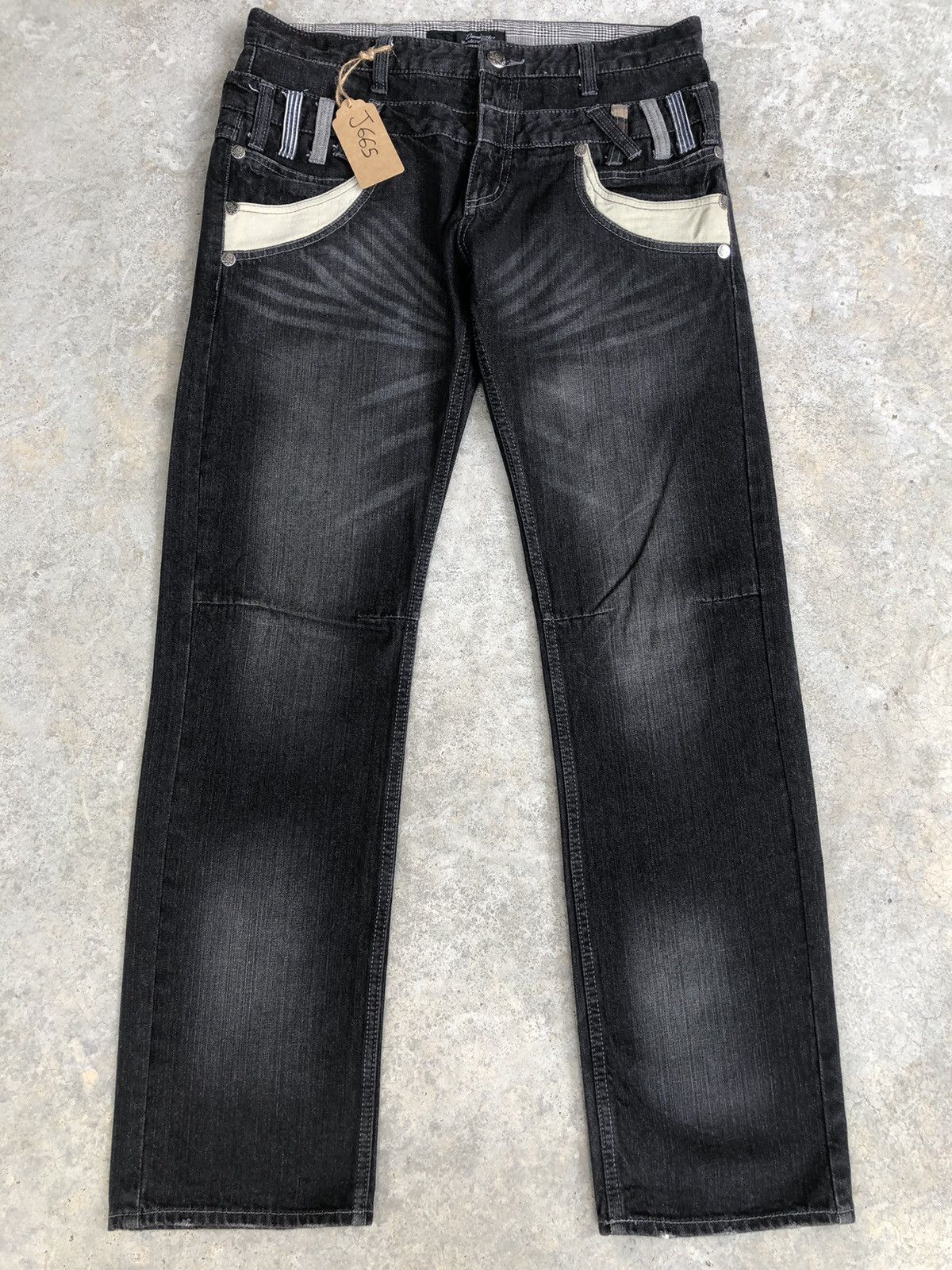 Japanese Dominate Handcrafted Double Waist Distressed