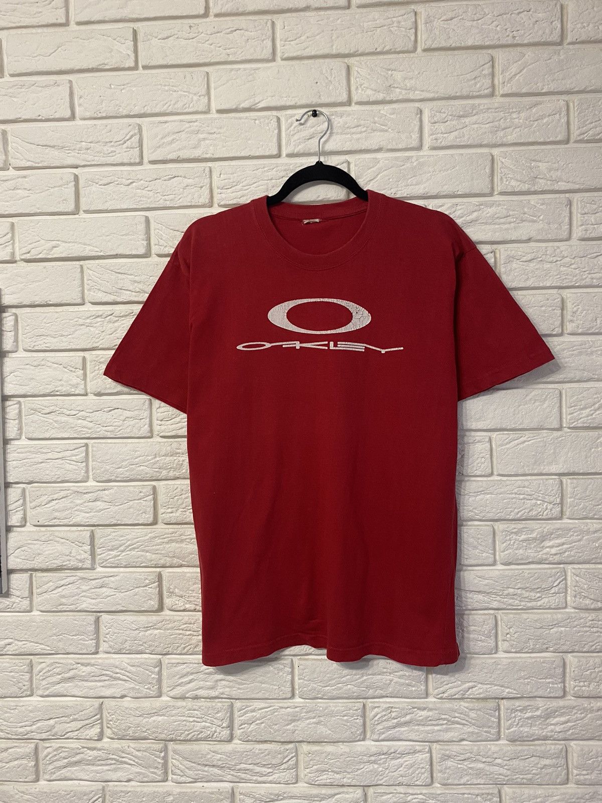 Oakley × Streetwear × Vintage Vintage Oakley Center Logo Red