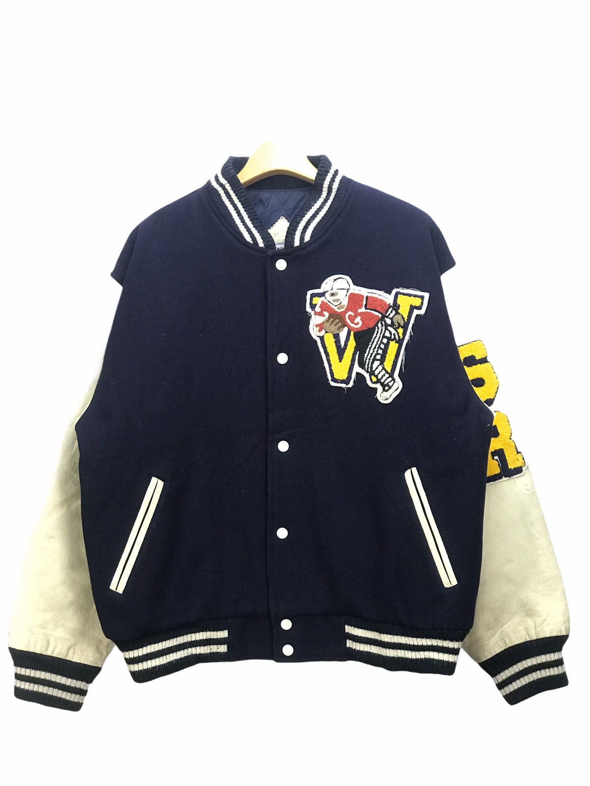 Vintage Vintage Funny Bear Oakland Letterman Varsity Jacket Size US M / EU 48-50 / 2 - 2 Thumbnail