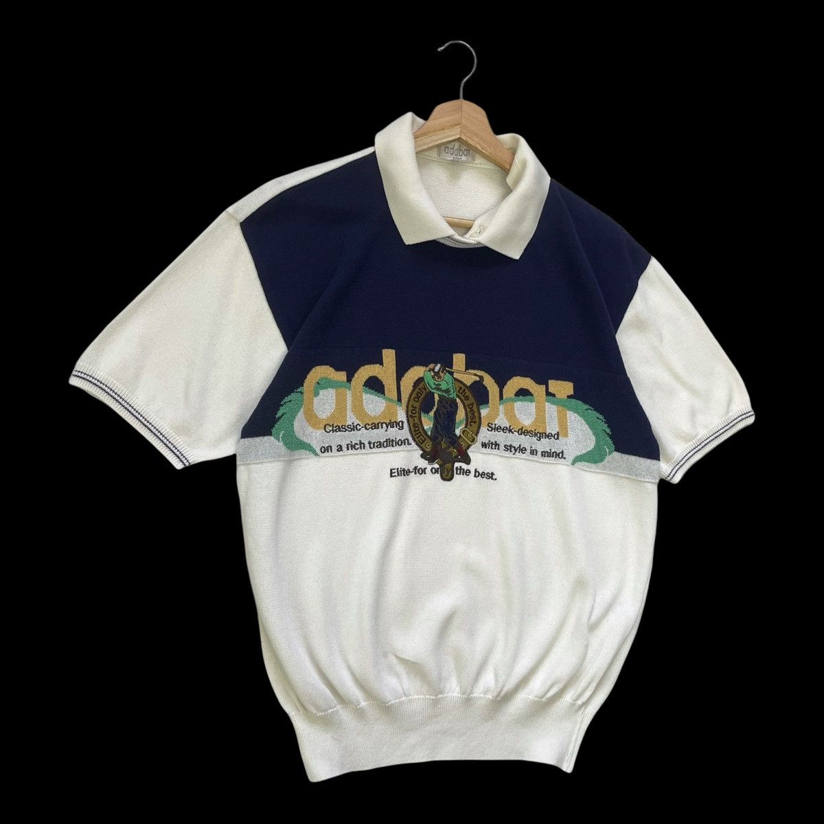 Japanese Brand Adabat Big Logo Embroidered Shortsleeve Sweatshirt Size M Size US M / EU 48-50 / 2 - 2 Thumbnail