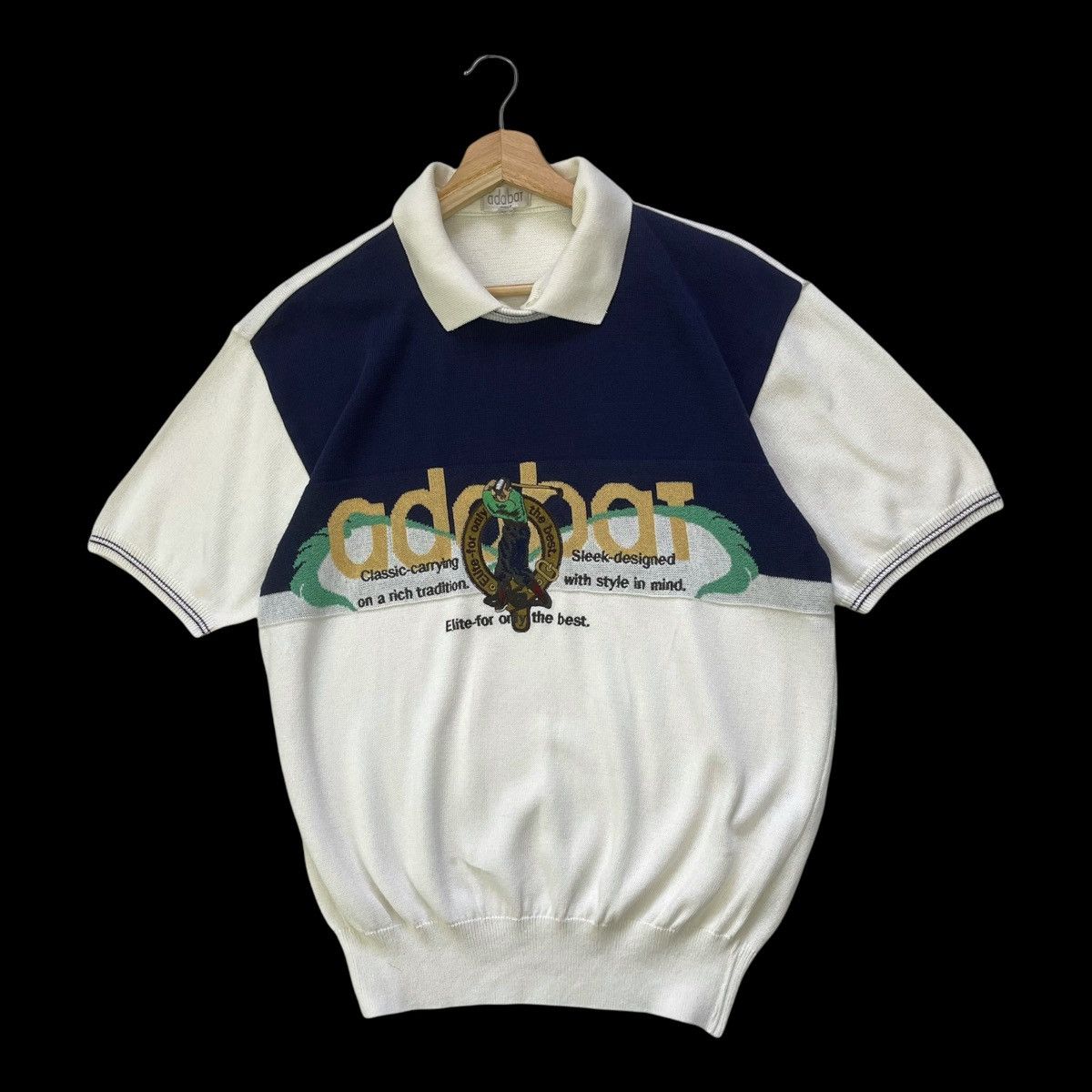 Japanese Brand Adabat Big Logo Embroidered Shortsleeve Sweatshirt Size M Size US M / EU 48-50 / 2 - 3 Thumbnail