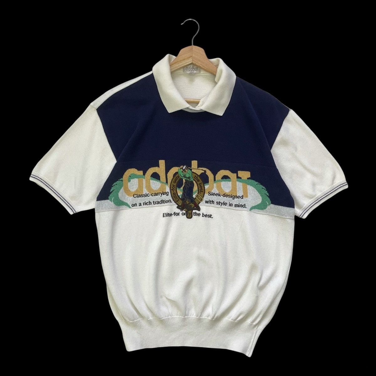Japanese Brand Adabat Big Logo Embroidered Shortsleeve Sweatshirt Size M Size US M / EU 48-50 / 2 - 1 Thumbnail