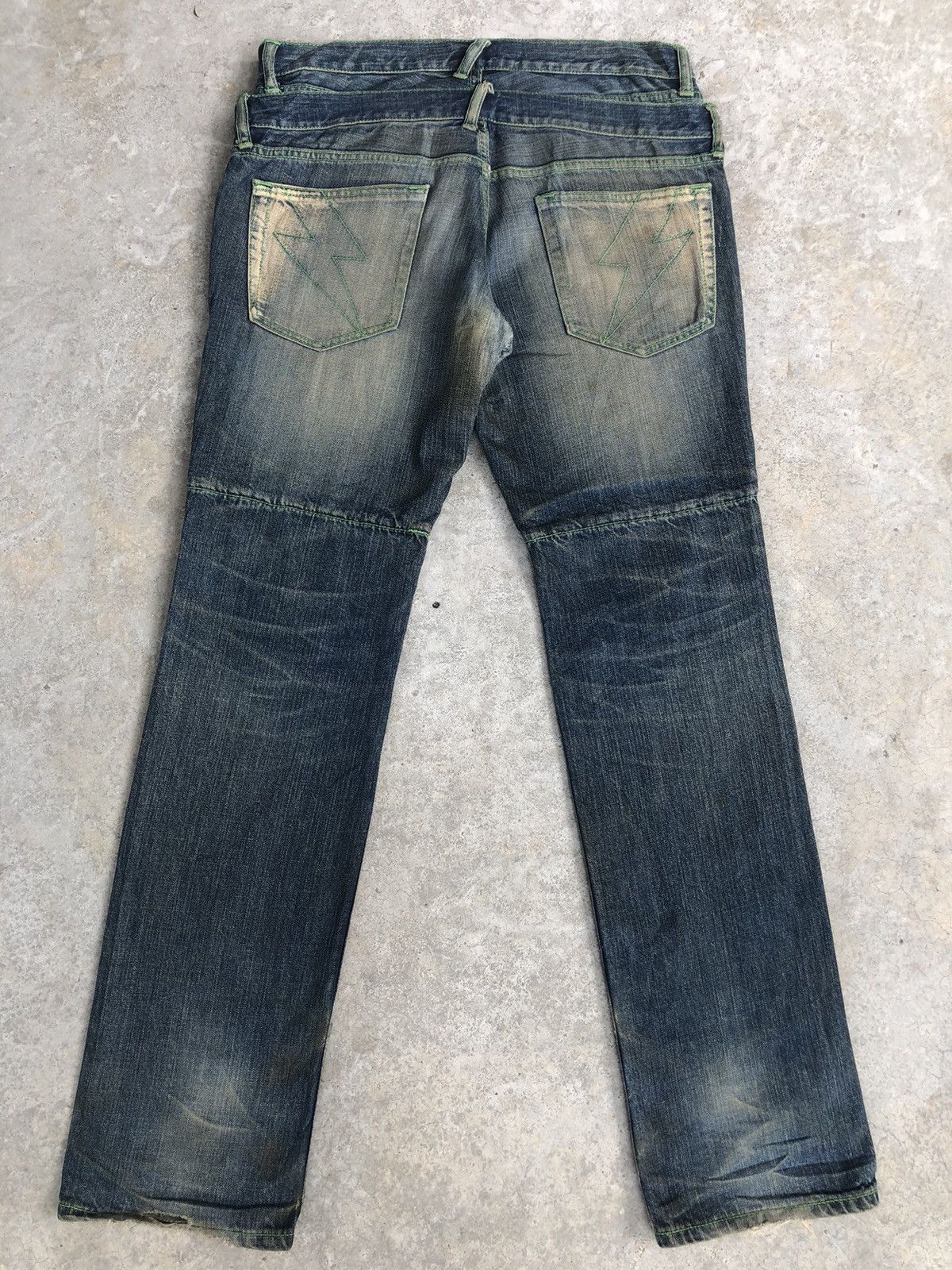 PPFM PPFM Double Waist Distressed Jeans Size US 33 - 2 Thumbnail