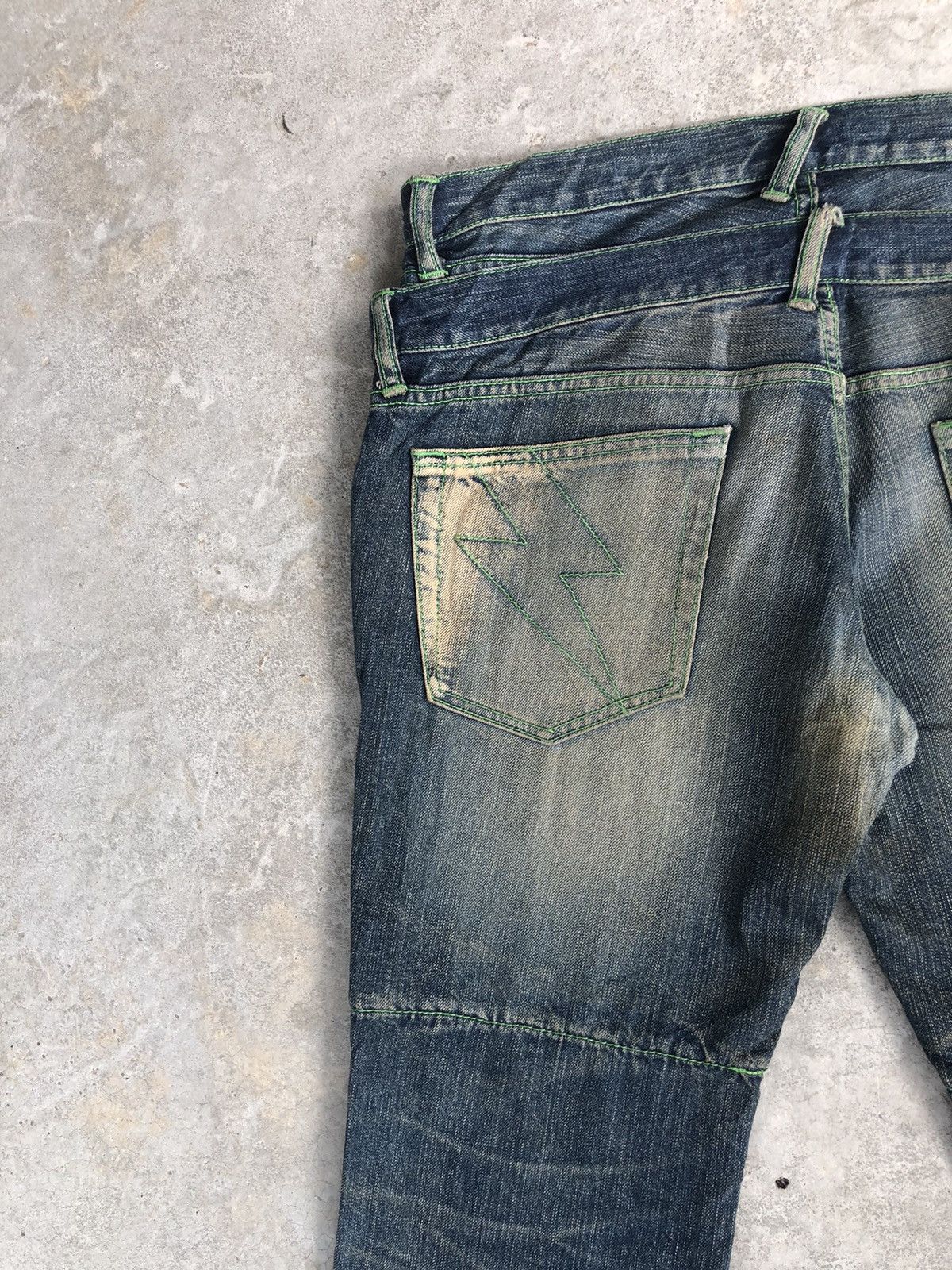 PPFM PPFM Double Waist Distressed Jeans Size US 33 - 11 Thumbnail