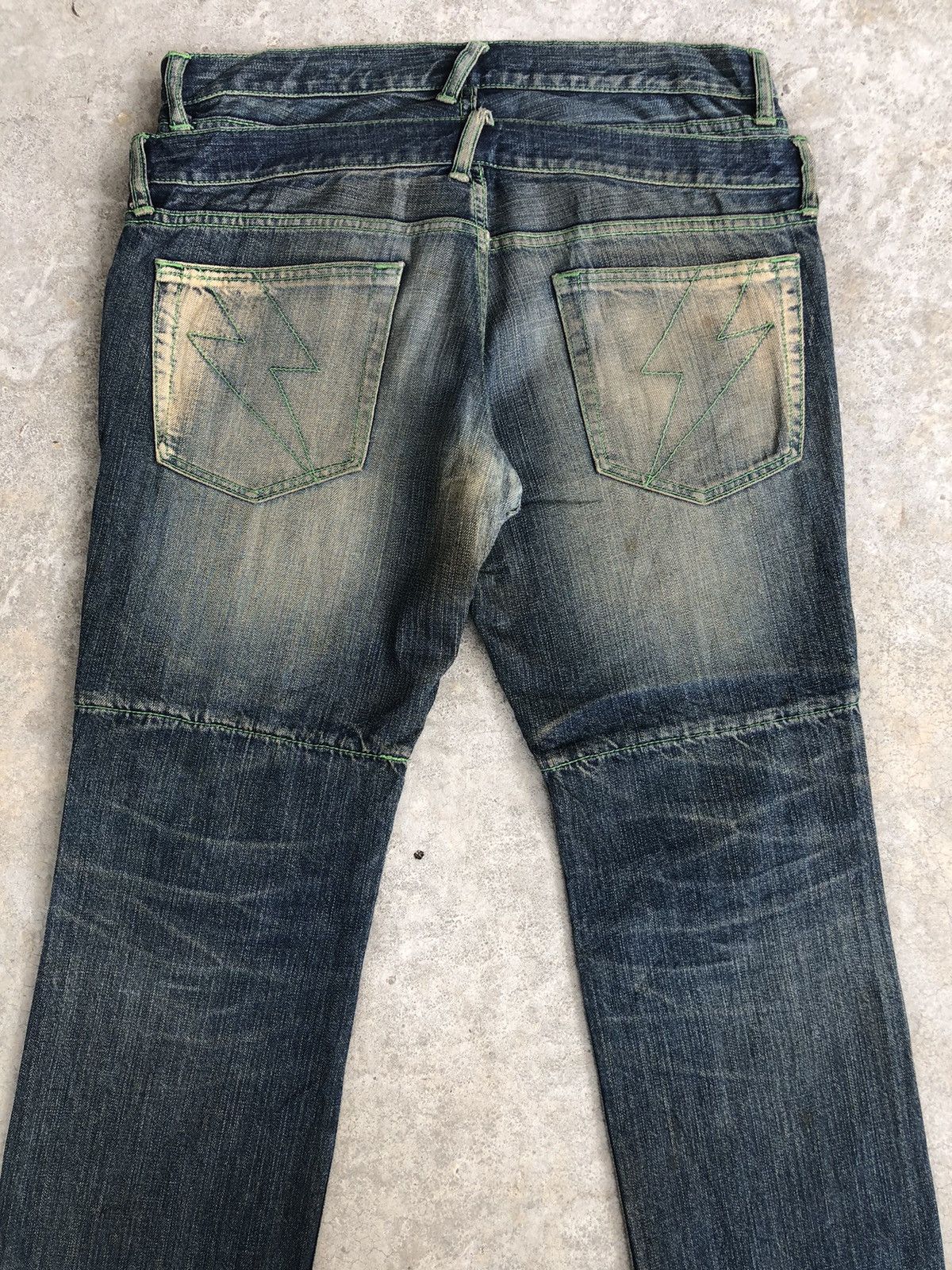 PPFM PPFM Double Waist Distressed Jeans Size US 33 - 10 Thumbnail