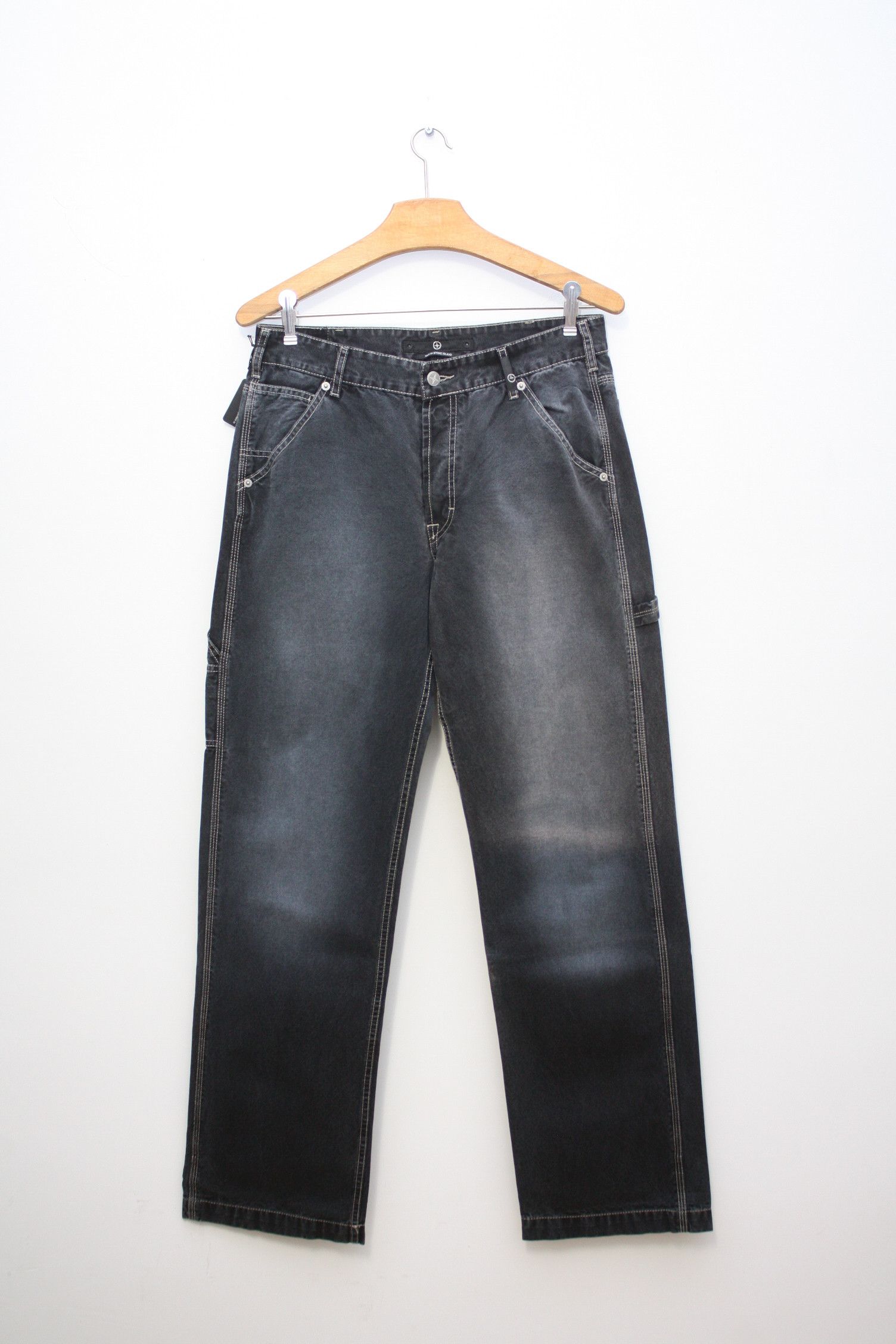 Stone Island Stone Island Vintage Single Knee Denim Jeans A/W2005 Size US 33 - 2 Thumbnail