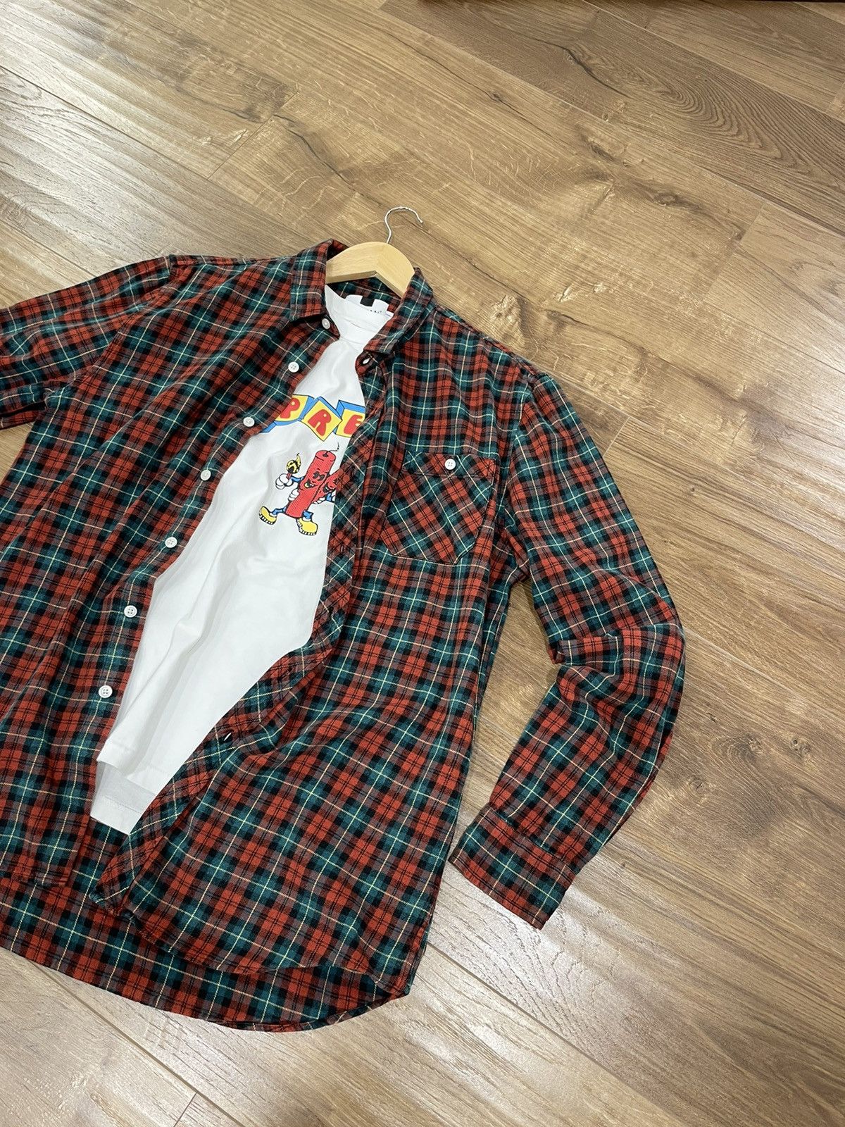 Flannel × Vintage Vintage Checkered Plaid Flannel Shirt Travis Scott Style Size US L / EU 52-54 / 3 - 2 Thumbnail