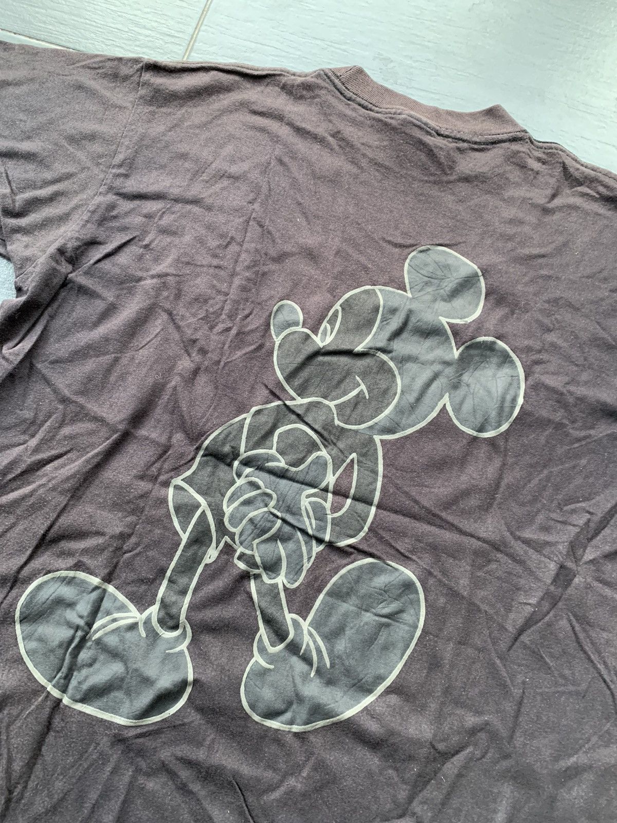 Disney × Mickey Mouse × Vintage Vintage Sun Faded Wash Mickey Mouse T- Shirt Size US XL / EU 56 / 4 - 7 Thumbnail
