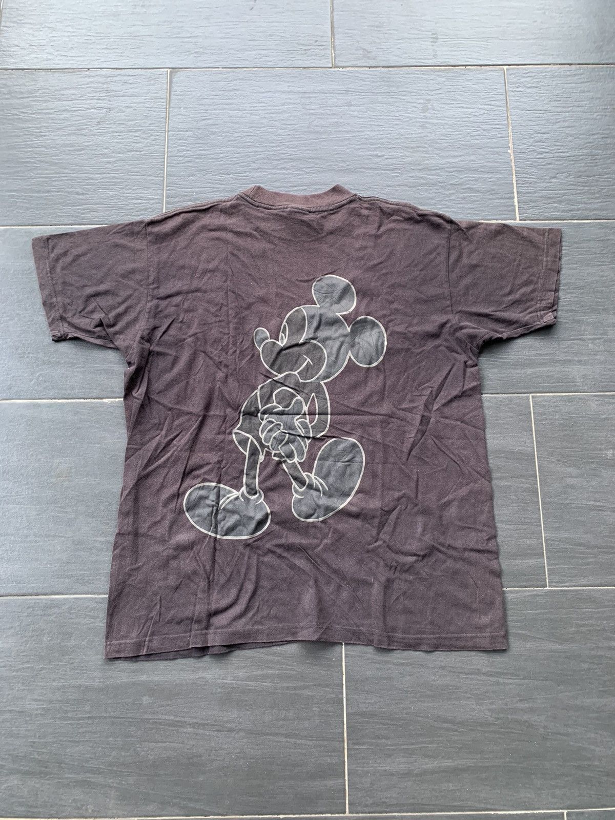 Disney × Mickey Mouse × Vintage Vintage Sun Faded Wash Mickey Mouse T- Shirt Size US XL / EU 56 / 4 - 6 Thumbnail