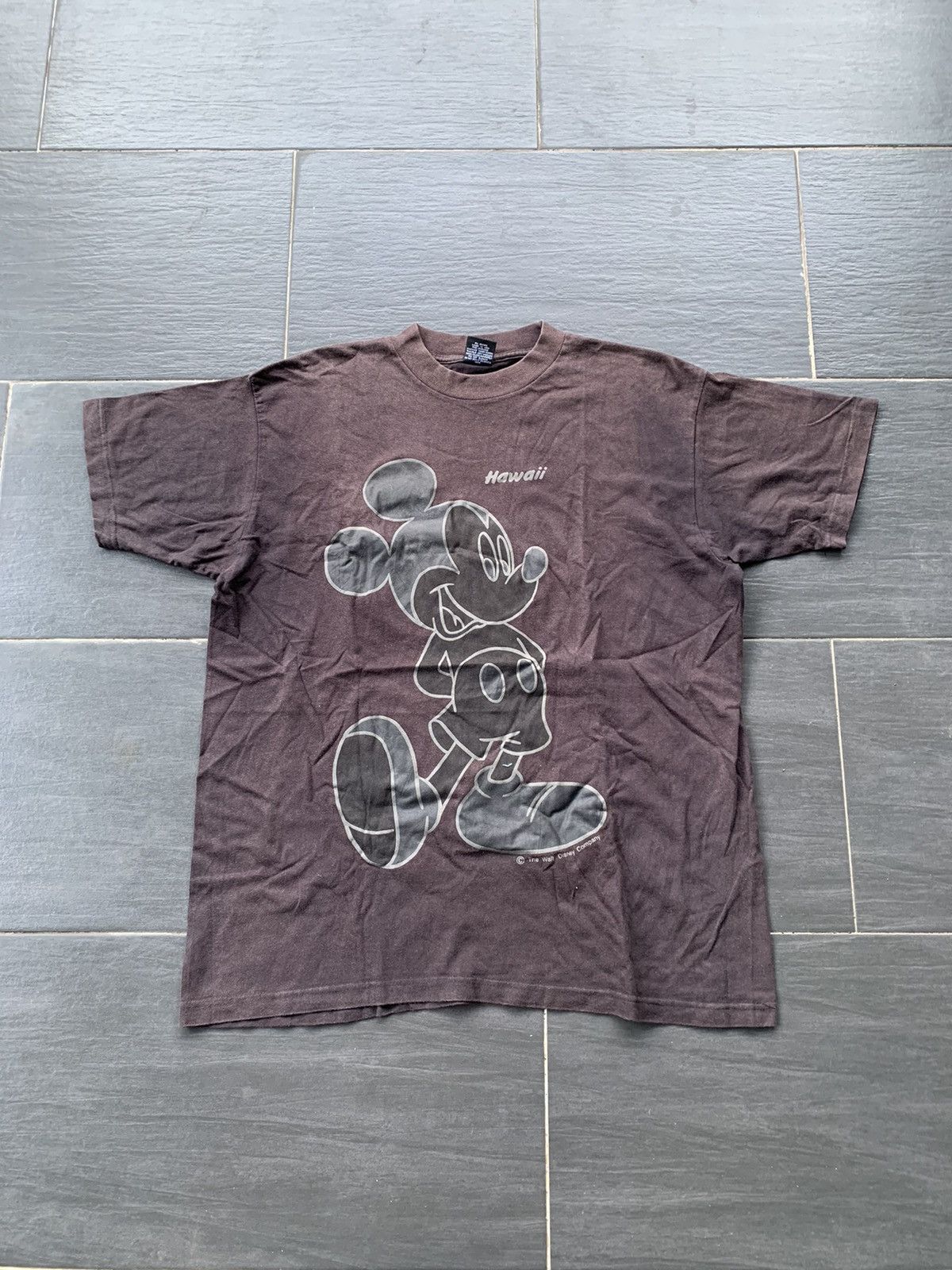 Disney × Mickey Mouse × Vintage Vintage Sun Faded Wash Mickey Mouse T- Shirt Size US XL / EU 56 / 4 - 1 Thumbnail