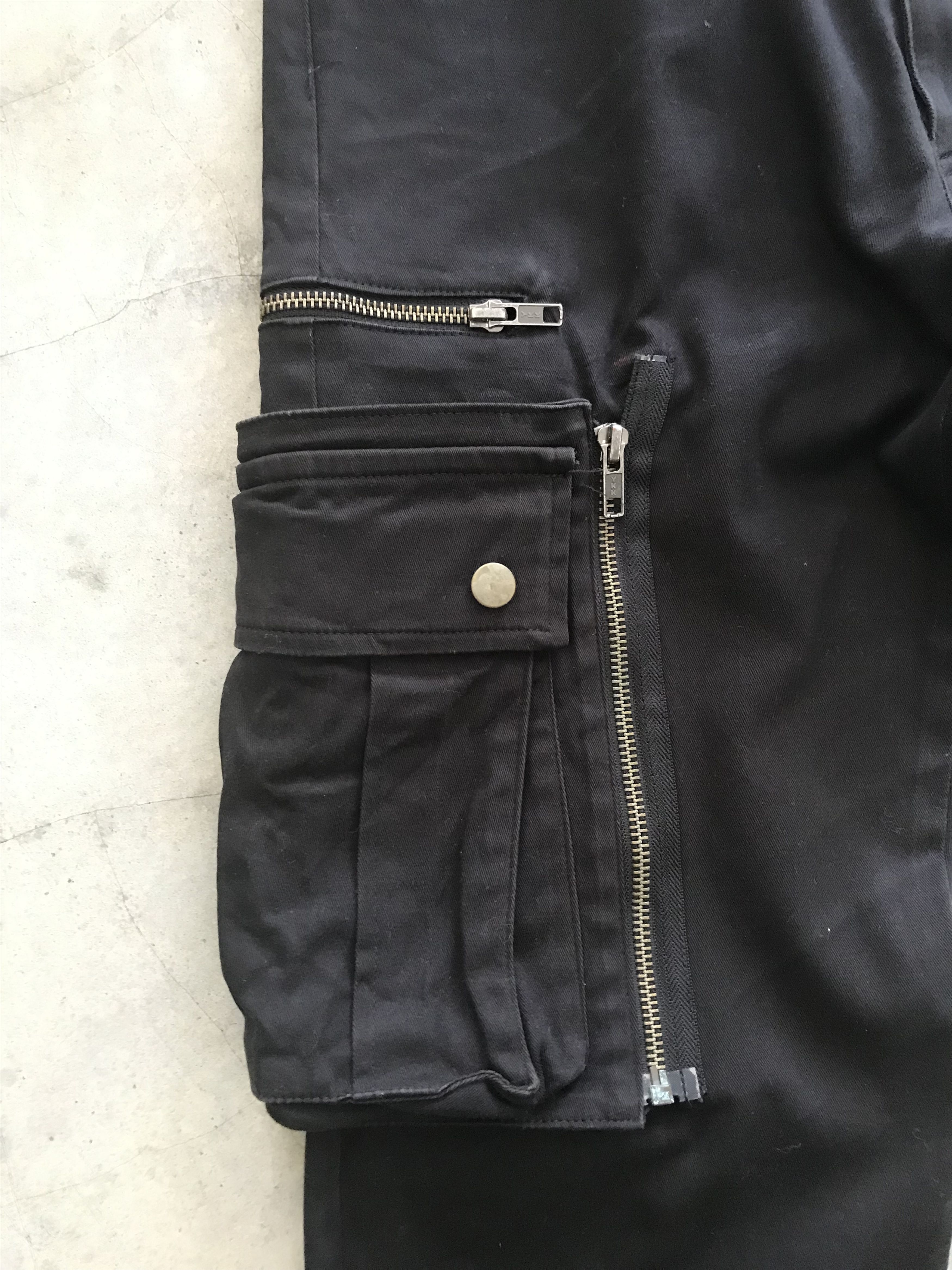 Designer BLACK PEACE NOW Japan Punk Zipper Cargo Pant Size US 30 / EU 46 - 9 Thumbnail
