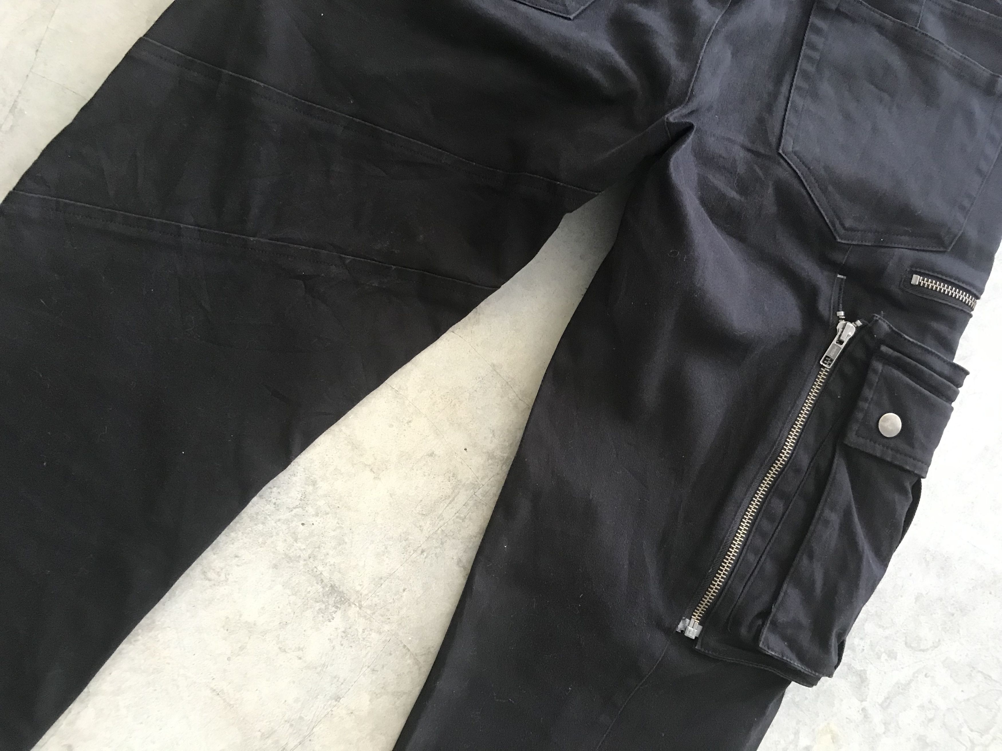 Designer BLACK PEACE NOW Japan Punk Zipper Cargo Pant Size US 30 / EU 46 - 15 Thumbnail