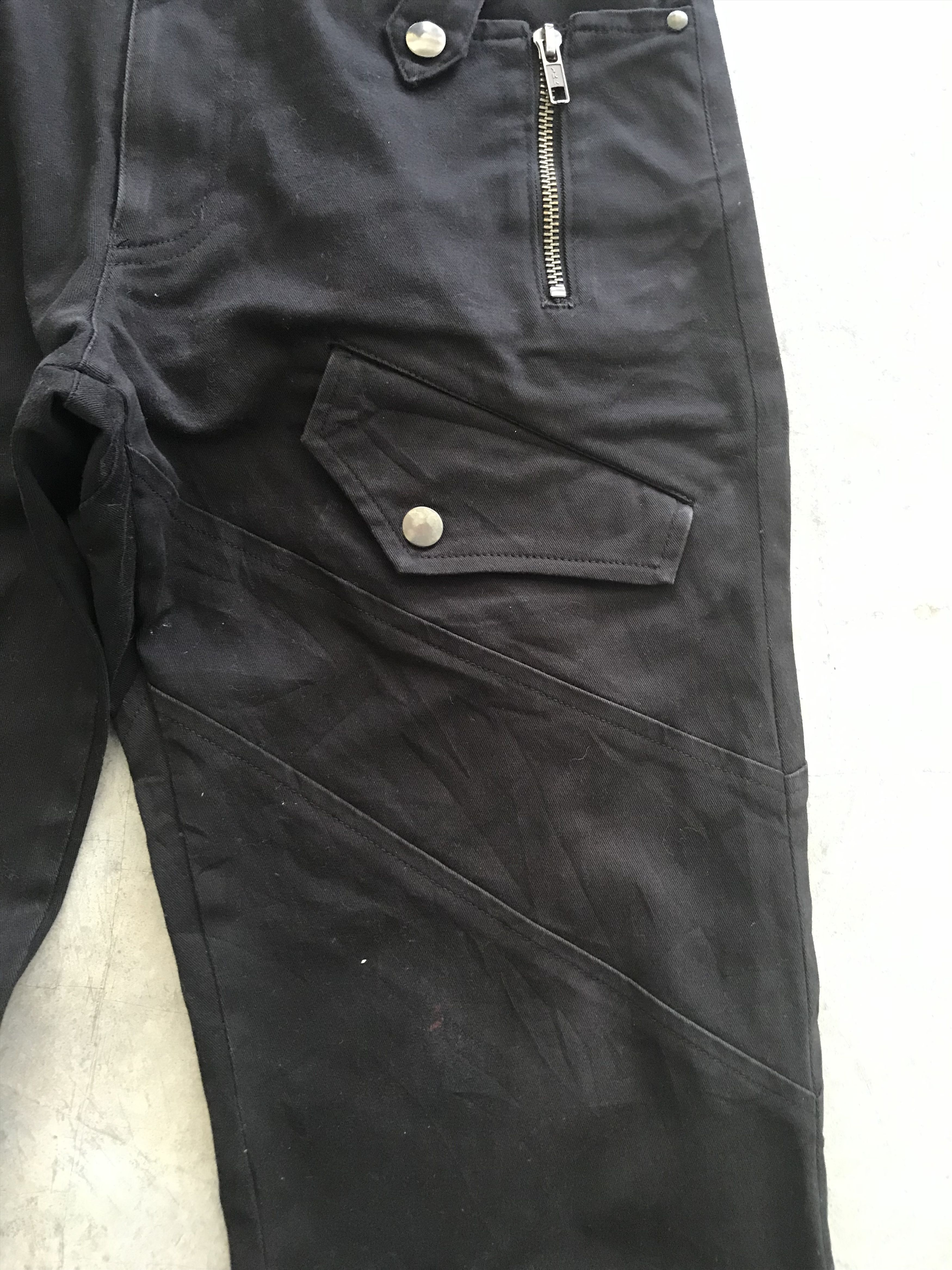 Designer BLACK PEACE NOW Japan Punk Zipper Cargo Pant Size US 30 / EU 46 - 10 Thumbnail