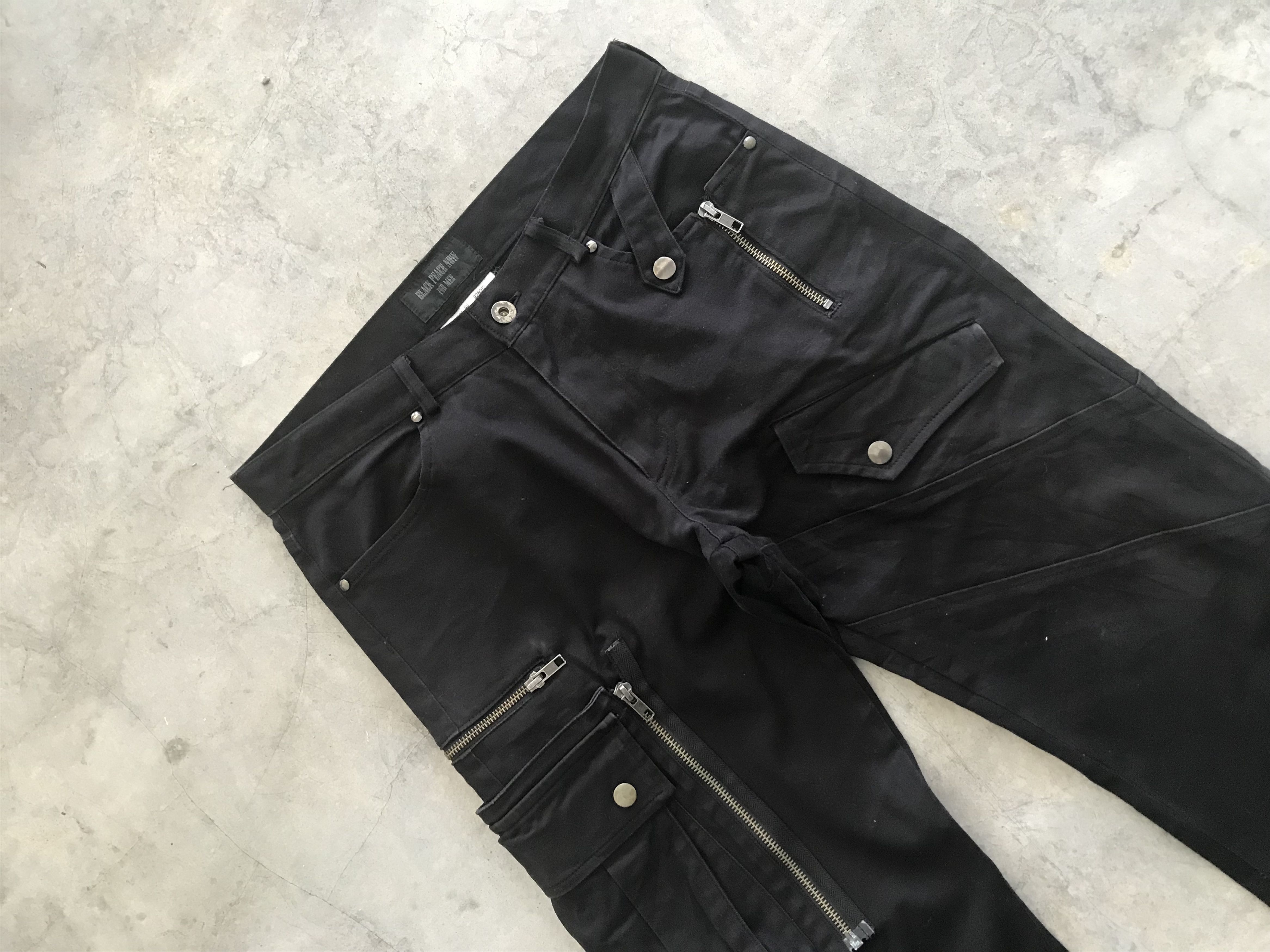 Designer BLACK PEACE NOW Japan Punk Zipper Cargo Pant Size US 30 / EU 46 - 5 Thumbnail