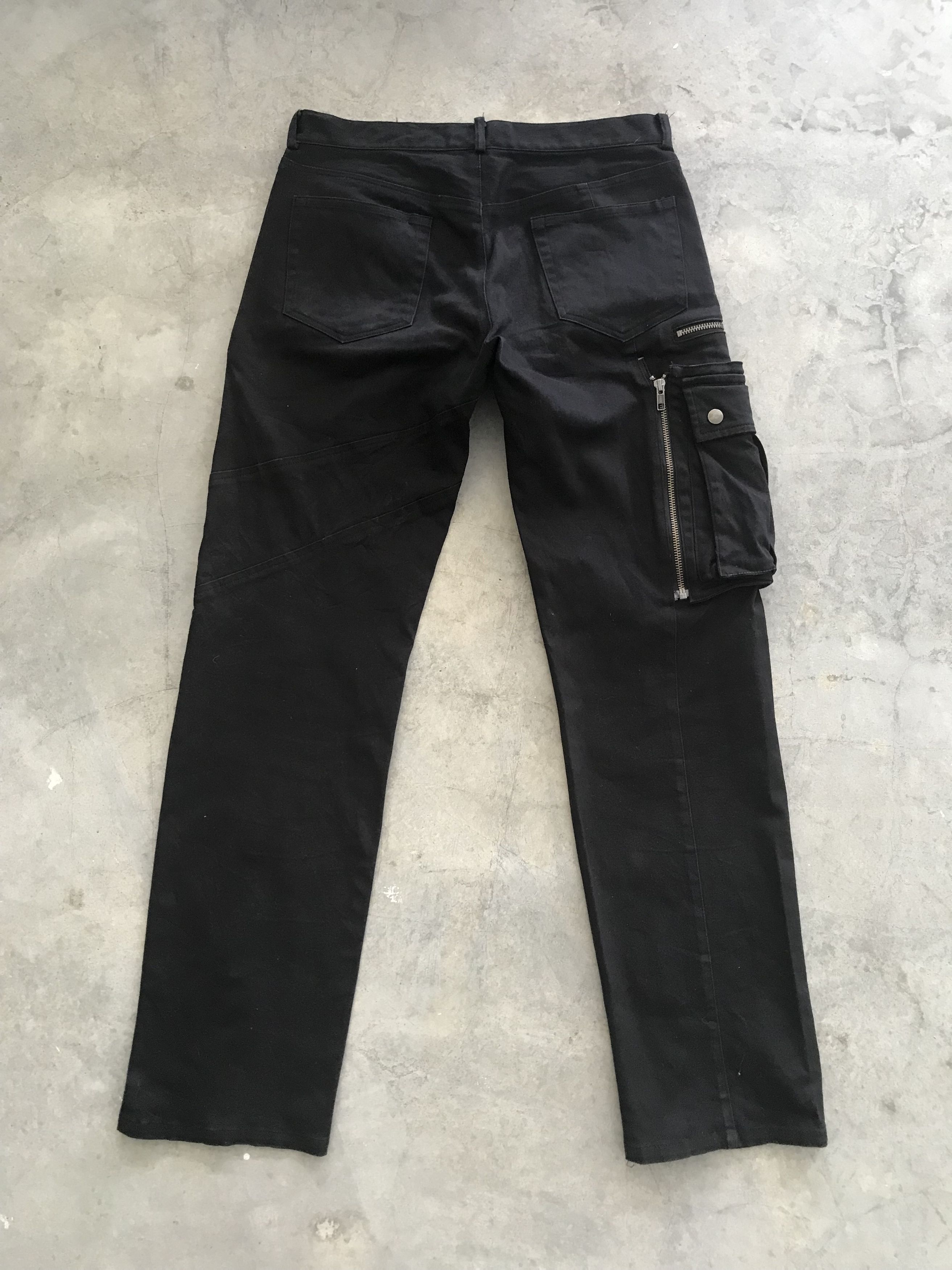Designer BLACK PEACE NOW Japan Punk Zipper Cargo Pant Size US 30 / EU 46 - 4 Thumbnail