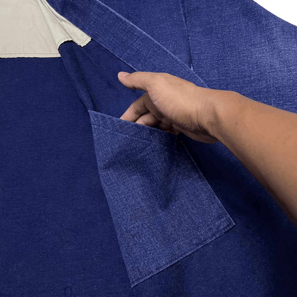 Indigo Vintage Japanese Indigo Denim Kimono Size US L / EU 52-54 / 3 - 8 Thumbnail