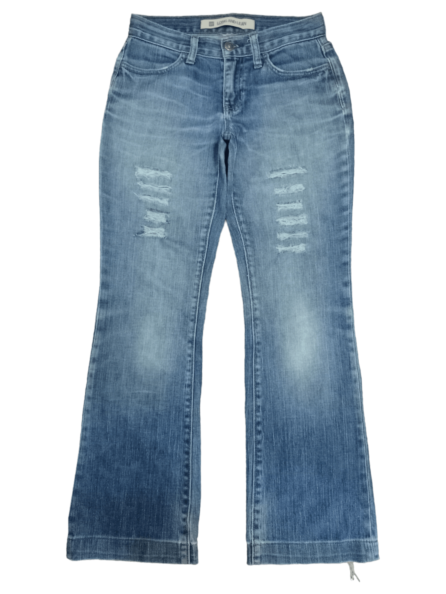 image of Distressed Denim x Gap Vintage Gap Blue Wash Flares Style Distressed Jeans, Men's (Size 26)