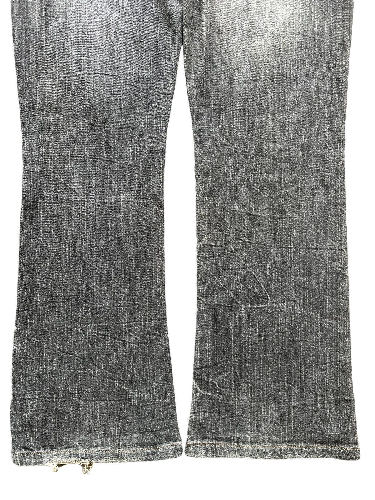 Japanese Brand Hiromichi Nakano Japan Faded Denim Charcoal Flare Jeans Size 29" - 7 Thumbnail