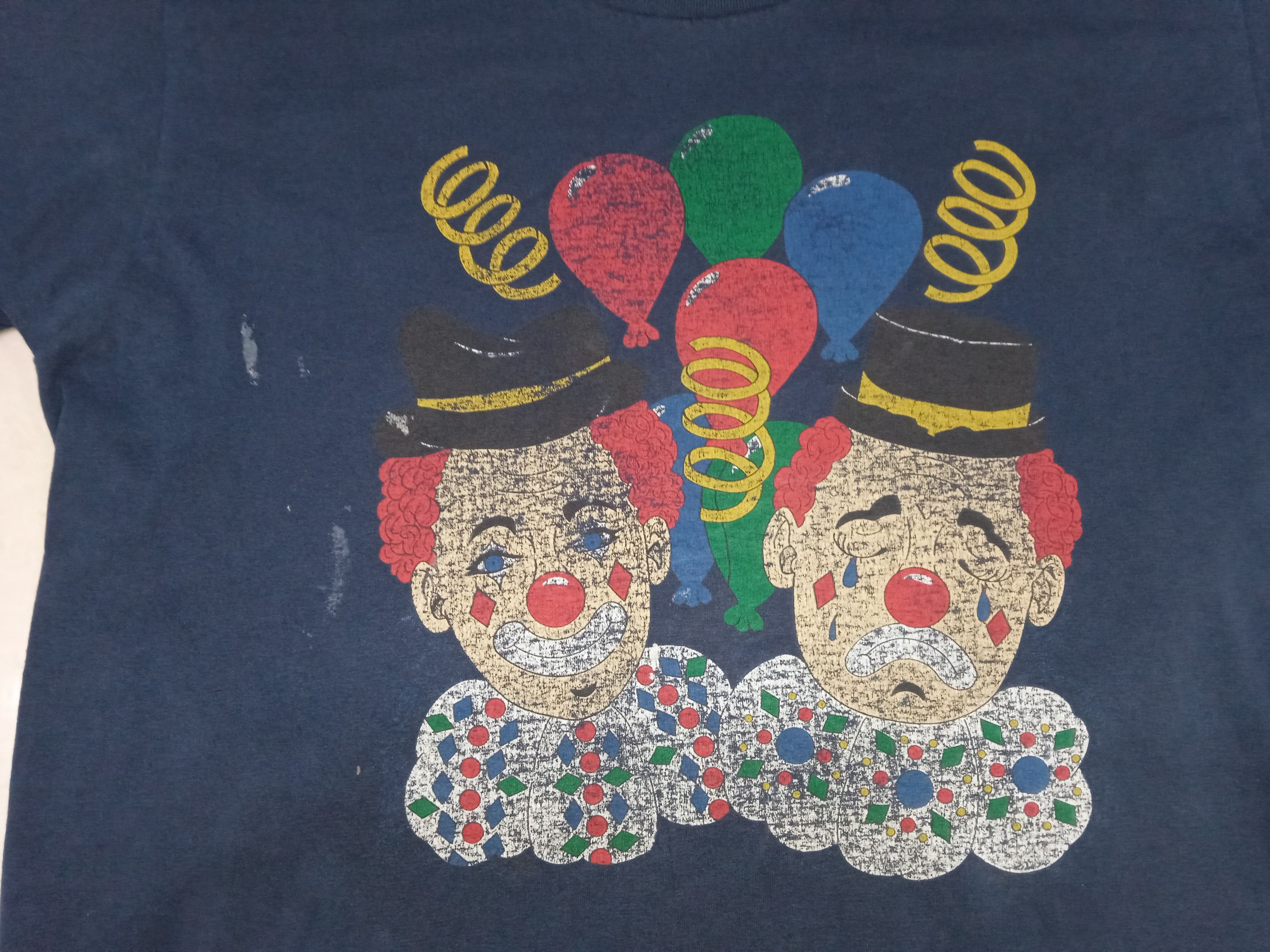 Other Vintage 80s Clown T-Shirt Size US M / EU 48-50 / 2 - 2 Thumbnail