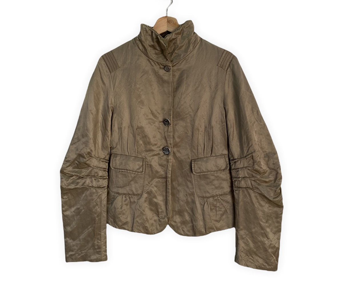 Marithe + Francois Girbaud MARITHE FRANCOIS GIRBAUD WRINKLE CROPPED PATTERN JACKET Size US S / EU 44-46 / 1 - 7 Thumbnail