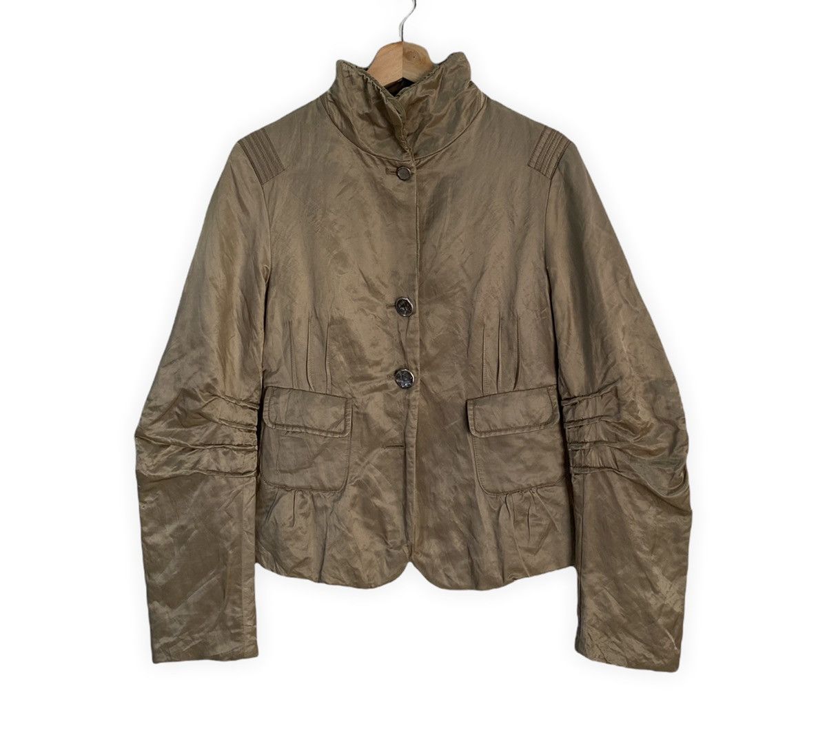 Marithe + Francois Girbaud MARITHE FRANCOIS GIRBAUD WRINKLE CROPPED PATTERN JACKET Size US S / EU 44-46 / 1 - 9 Thumbnail
