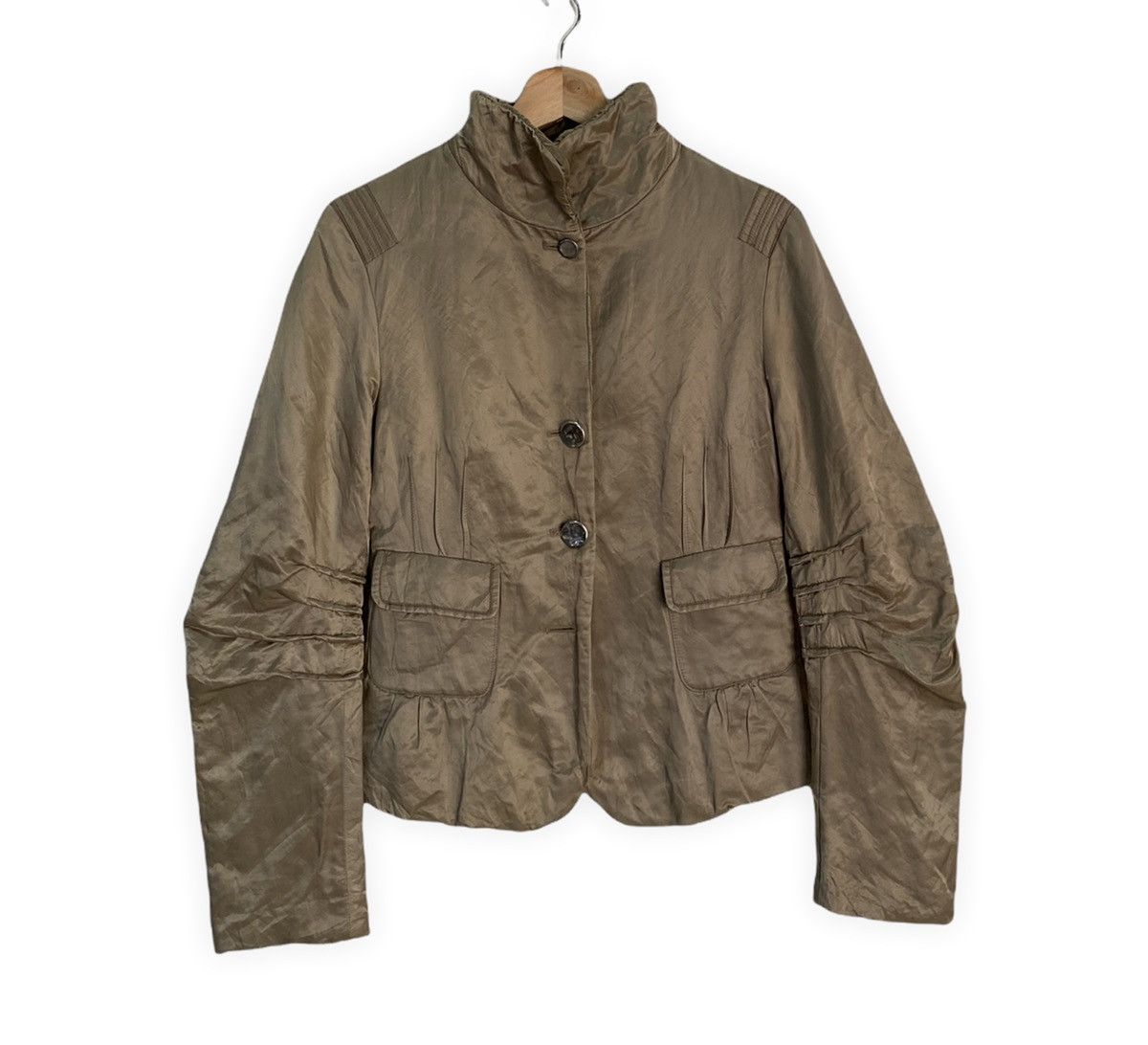 Marithe + Francois Girbaud MARITHE FRANCOIS GIRBAUD WRINKLE CROPPED PATTERN JACKET Size US S / EU 44-46 / 1 - 8 Thumbnail