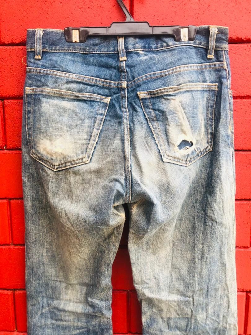 Helmut Lang × Vintage Vintage Helmut Lang Distressed Designer Fashion Style Denim Size US 29 - 8 Thumbnail