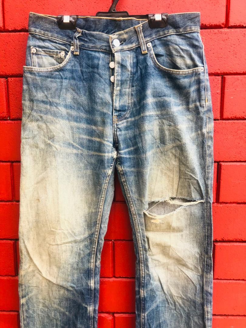 Helmut Lang × Vintage Vintage Helmut Lang Distressed Designer Fashion Style Denim Size US 29 - 3 Thumbnail