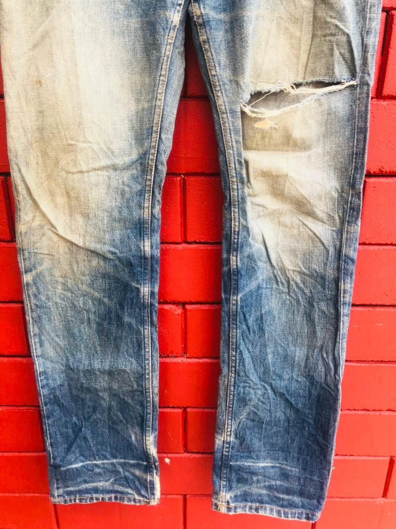 Helmut Lang × Vintage Vintage Helmut Lang Distressed Designer Fashion Style Denim Size US 29 - 4 Thumbnail