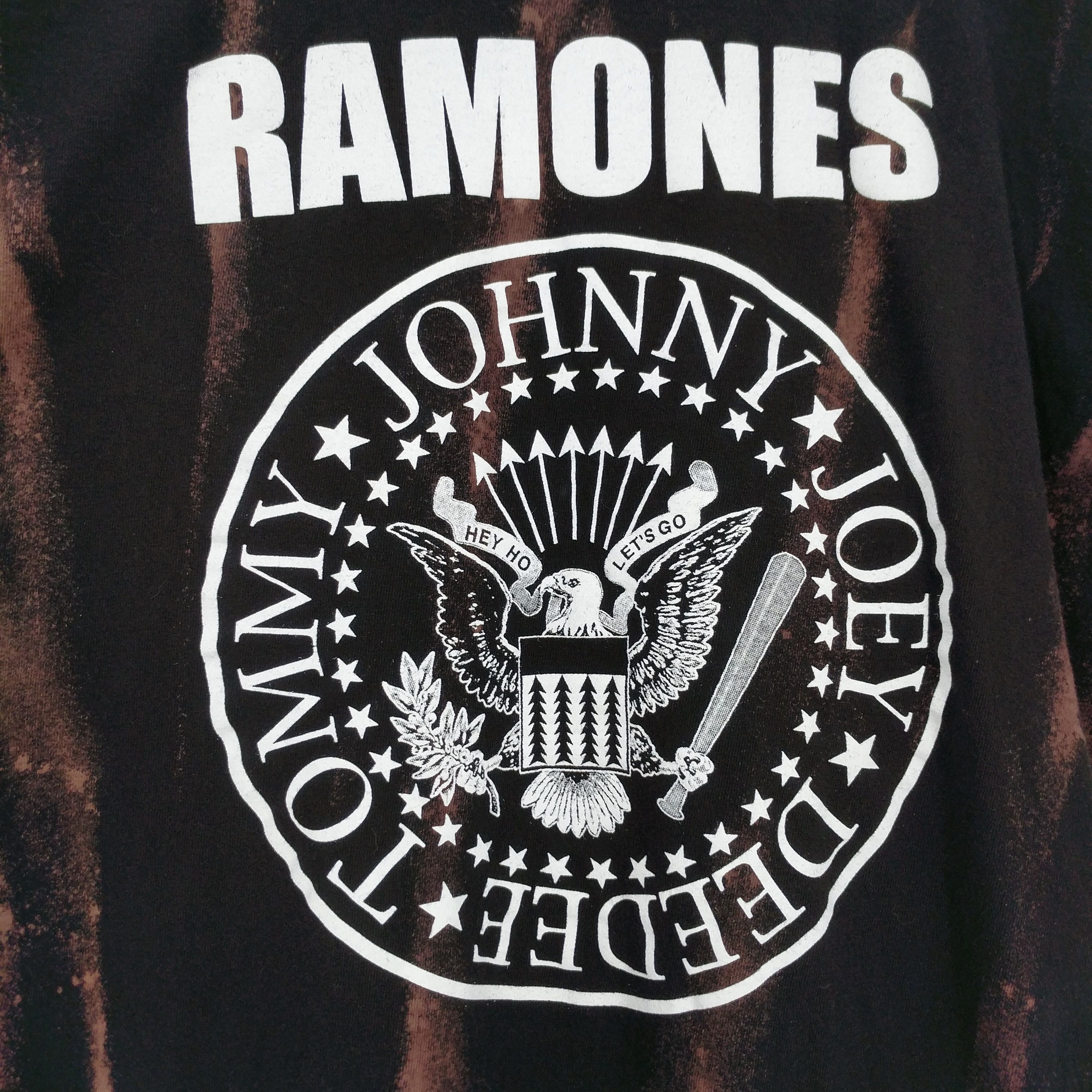Band Tees Ramones Custom Bleached Distressed Punk Rock Band T-Shirt Size US XL / EU 56 / 4 - 2 Thumbnail