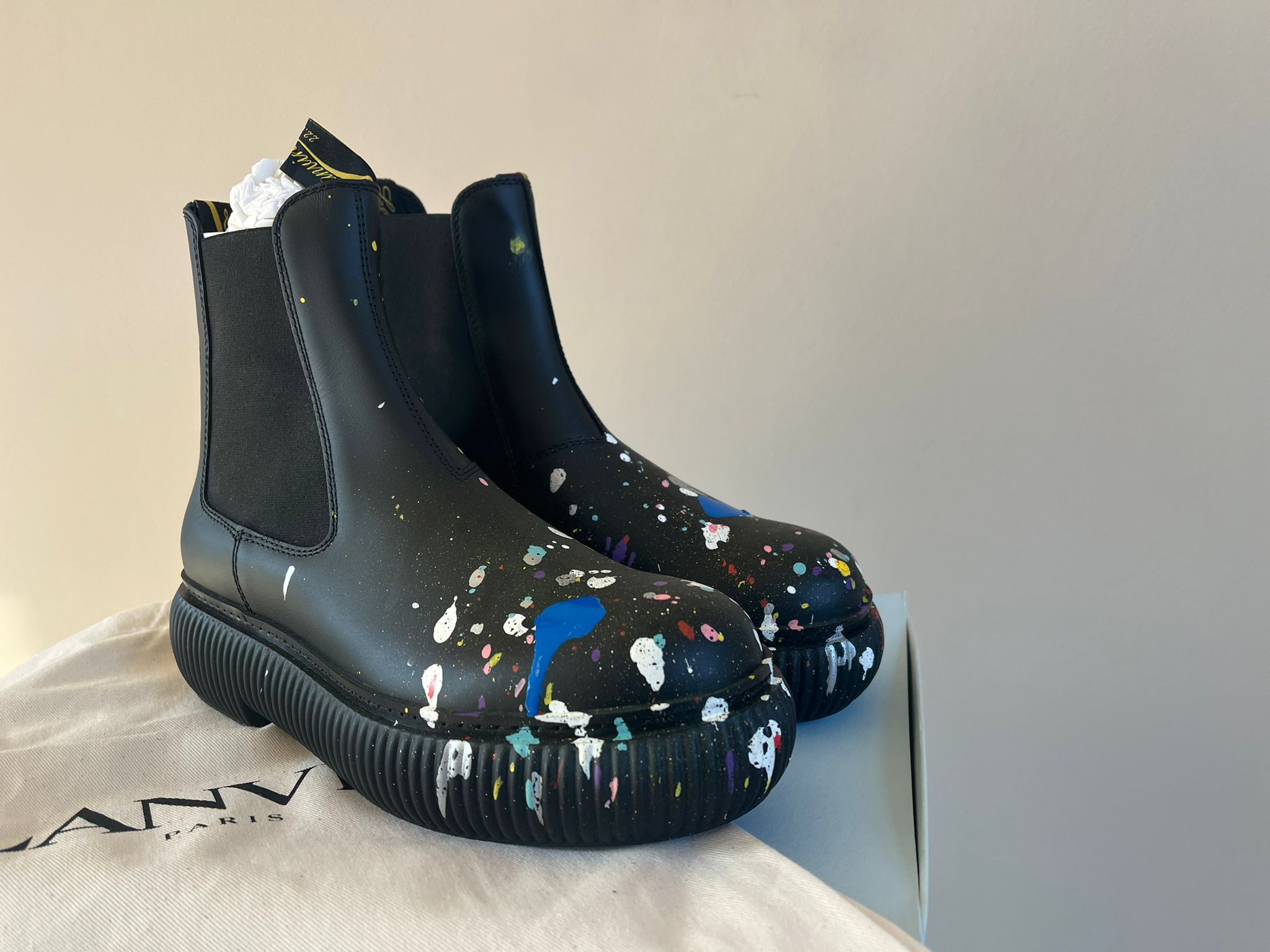 Gallery Dept. × Lanvin Style Arpege Ankle Boots in Black / Multicolor Size US 8 / EU 41 - 2 Thumbnail