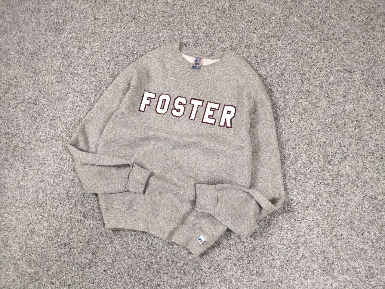 Russell Athletic Vintage 90s Russell Athletic Gray Blank Sweatshirt Pullover Size US M / EU 48-50 / 2 - 2 Thumbnail