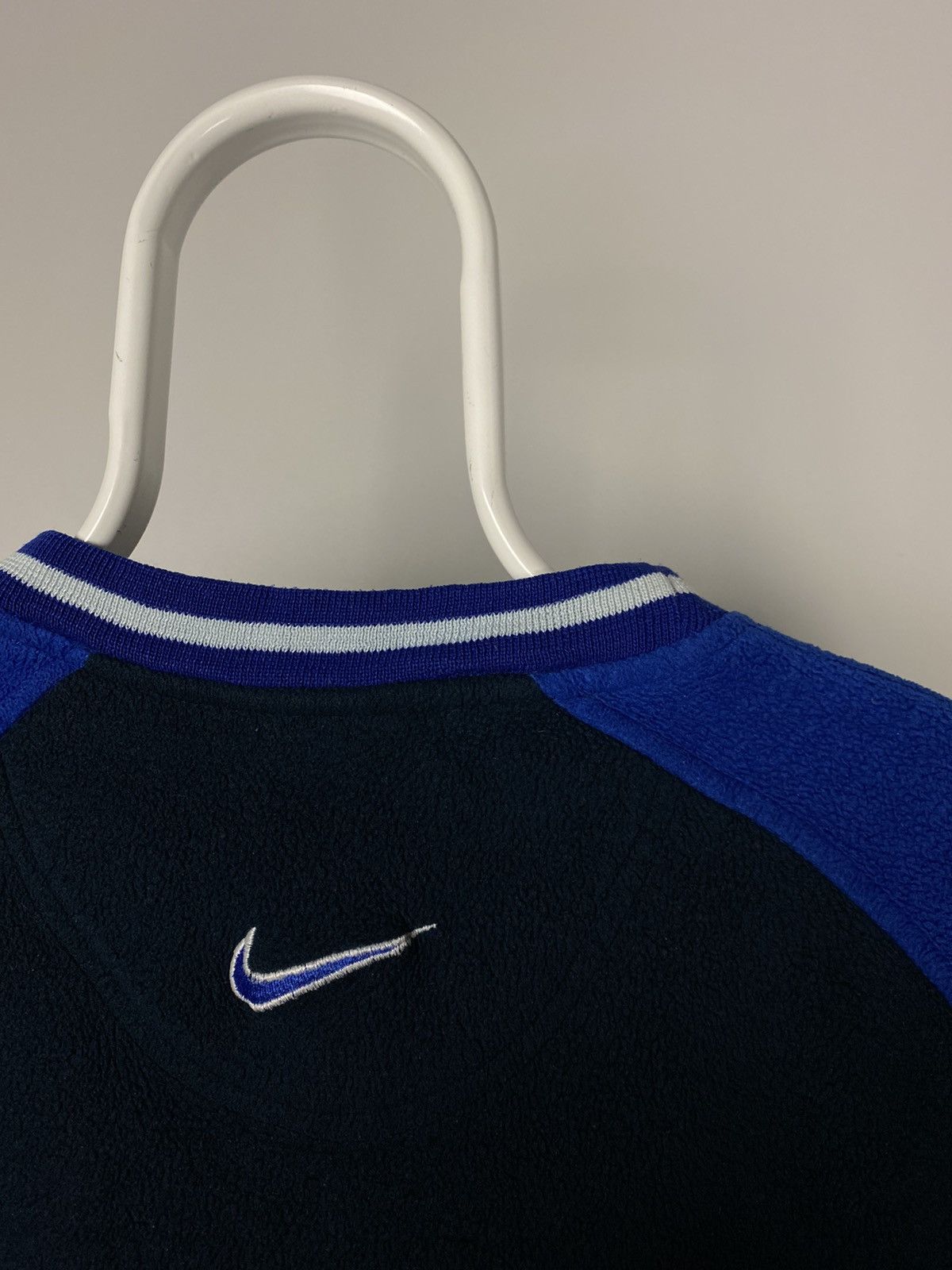 Nike × Vintage Nike vintage spell out fleece sweatshirt center swoosh Size US L / EU 52-54 / 3 - 6 Thumbnail