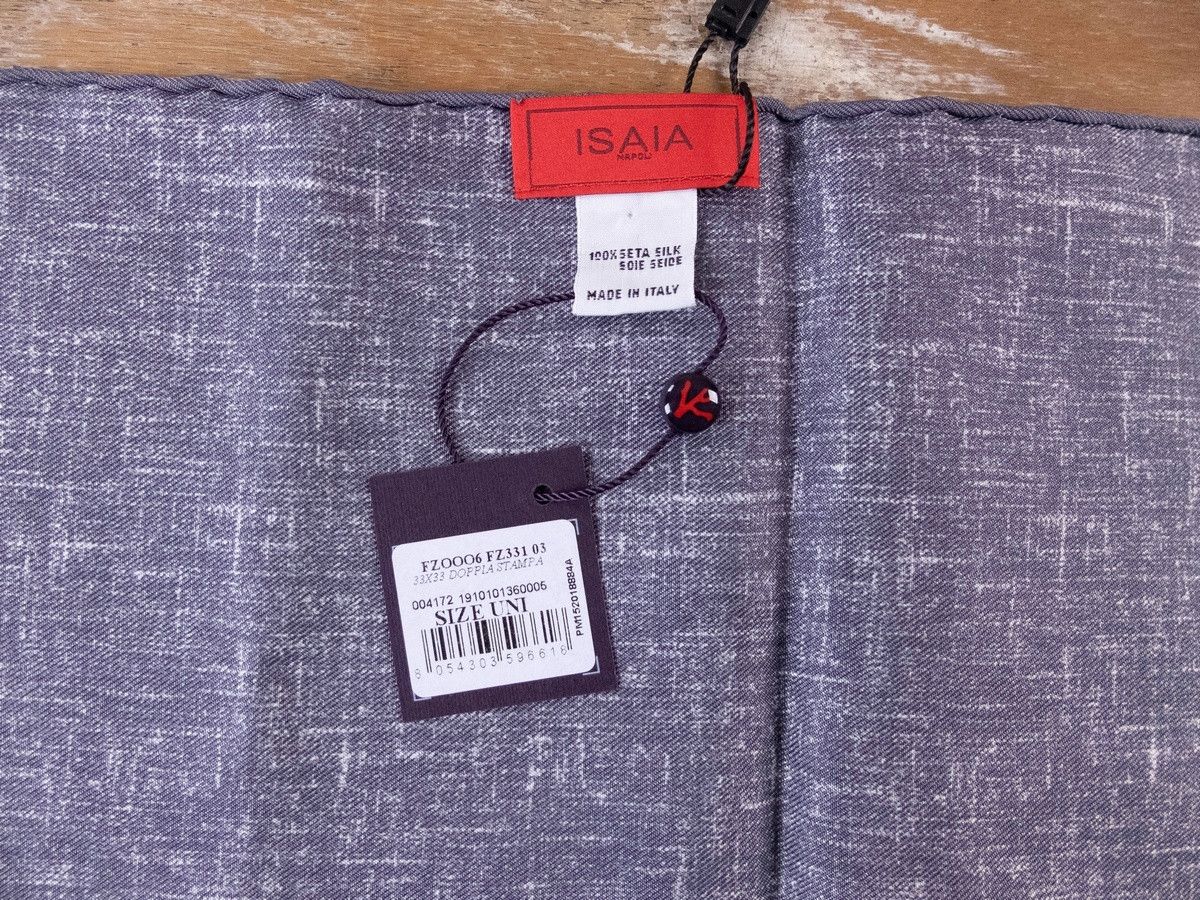 Isaia ISAIA Napoli navy blue floral silk pocket square authentic Size ONE SIZE - 4 Thumbnail