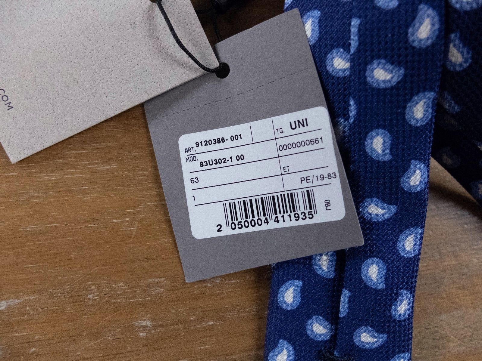 Corneliani CORNELIANI blue paisley motif silk tie authentic NWT Size ONE SIZE - 3 Thumbnail