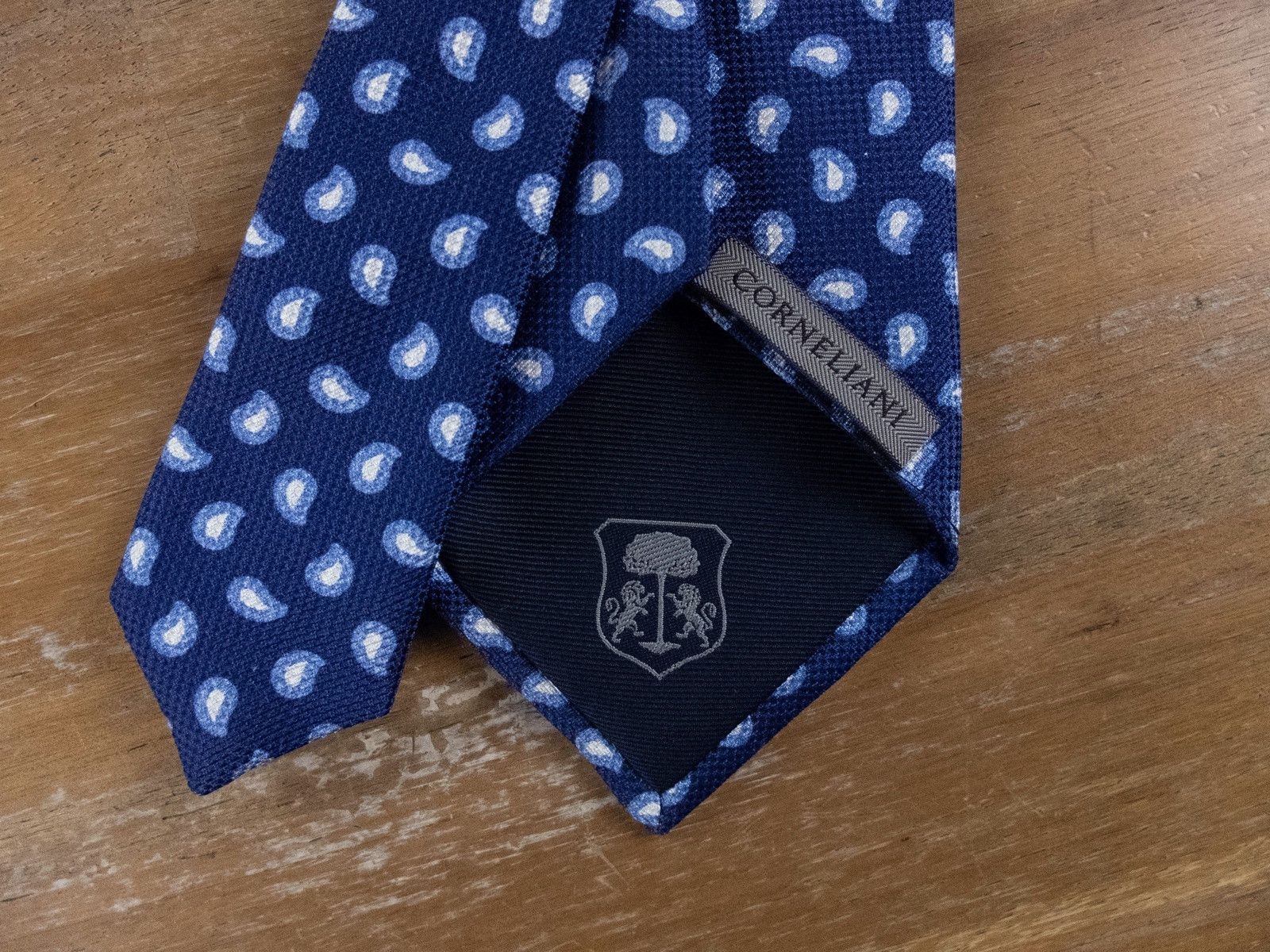 Corneliani CORNELIANI blue paisley motif silk tie authentic NWT Size ONE SIZE - 4 Thumbnail