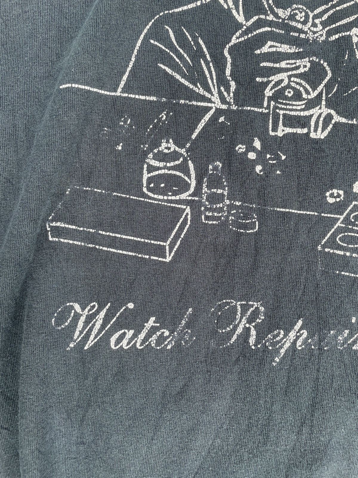 Gildan × Vintage Vintage Watch Repair Centre Black T-shirt Size US L / EU 52-54 / 3 - 4 Thumbnail
