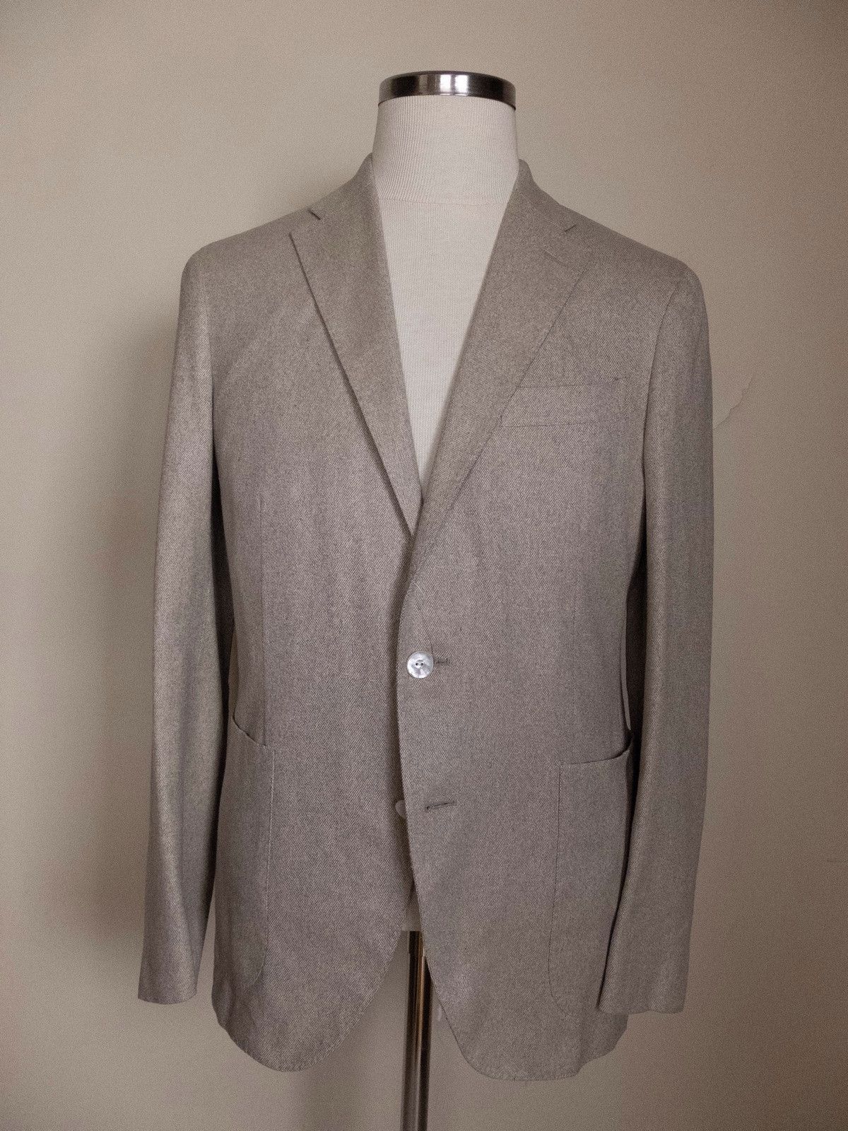 Boglioli BOGLIOLI beige silk sportcoat jacket Size 40 US q Size 40R - 1 Thumbnail