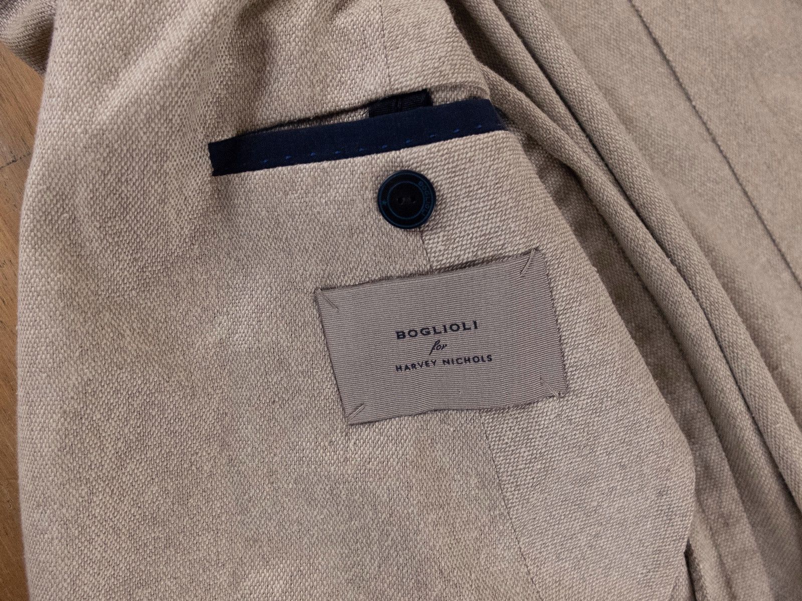 Boglioli BOGLIOLI beige silk sportcoat jacket Size 40 US q Size 40R - 6 Thumbnail