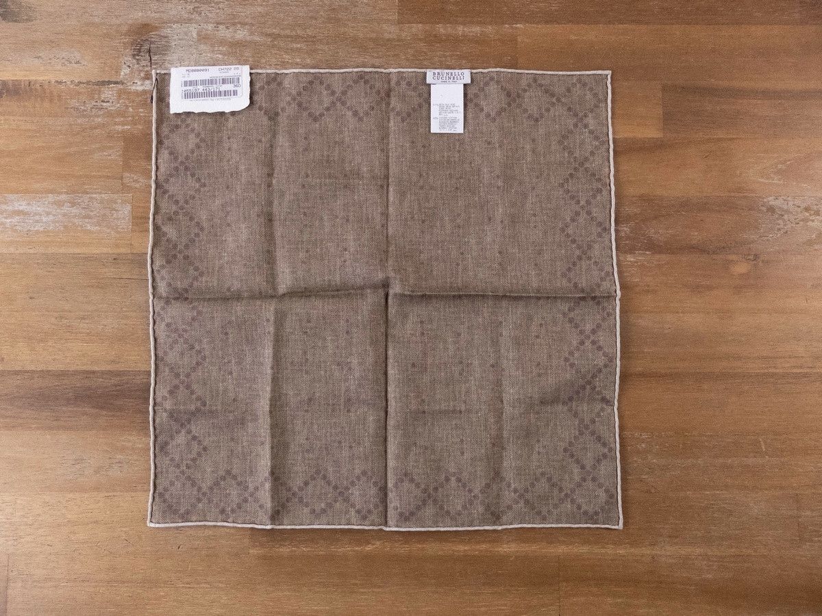 Brunello Cucinelli BRUNELLO CUCINELLI polka dots silk cotton pocket square Size ONE SIZE - 5 Thumbnail