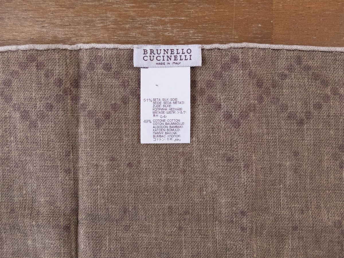 Brunello Cucinelli BRUNELLO CUCINELLI polka dots silk cotton pocket square Size ONE SIZE - 4 Thumbnail