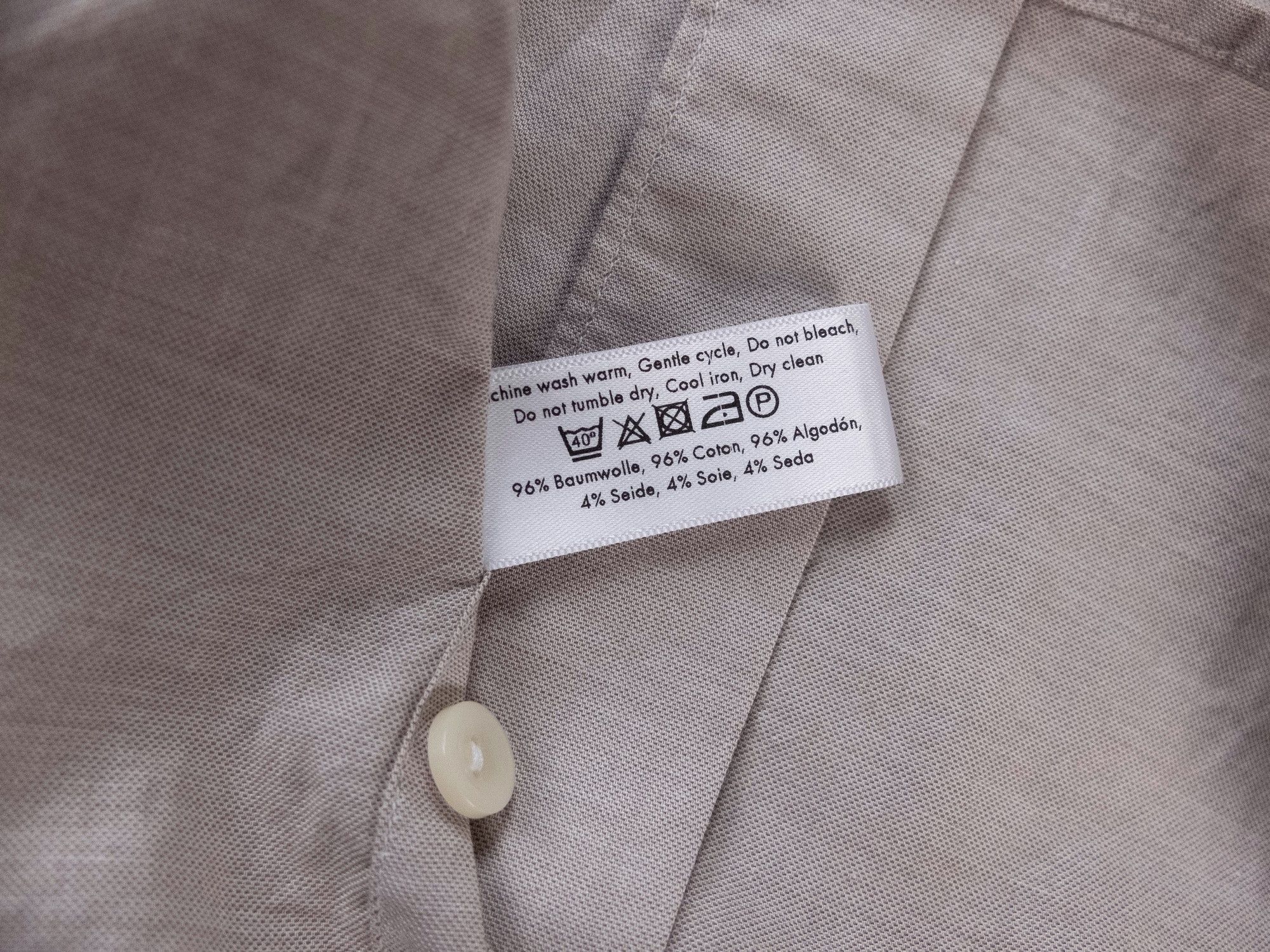 Eton ETON slim-fit lightweight beige cotton silk shirt 43 / 17 Size US L / EU 52-54 / 3 - 6 Thumbnail