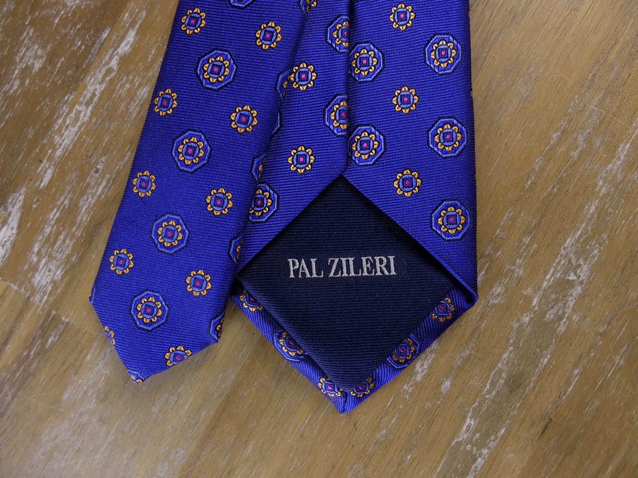 Pal Zileri PAL ZILERI blue floral motif woven silk tie authentic Size ONE SIZE - 3 Thumbnail