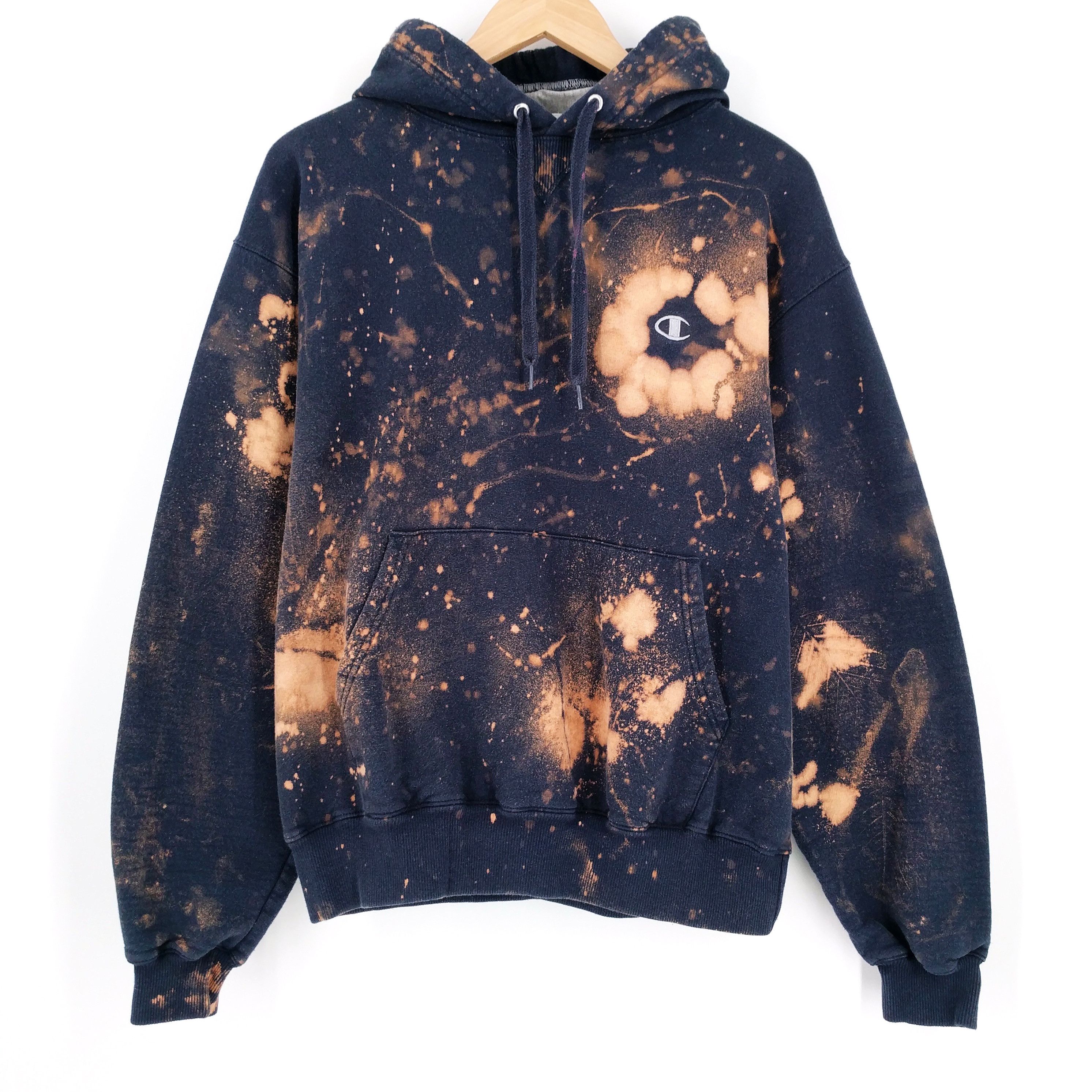 Champion Streetwear Vintage Vintage Champion Custom Nature Print Hand Bleached Hoodie Grailed