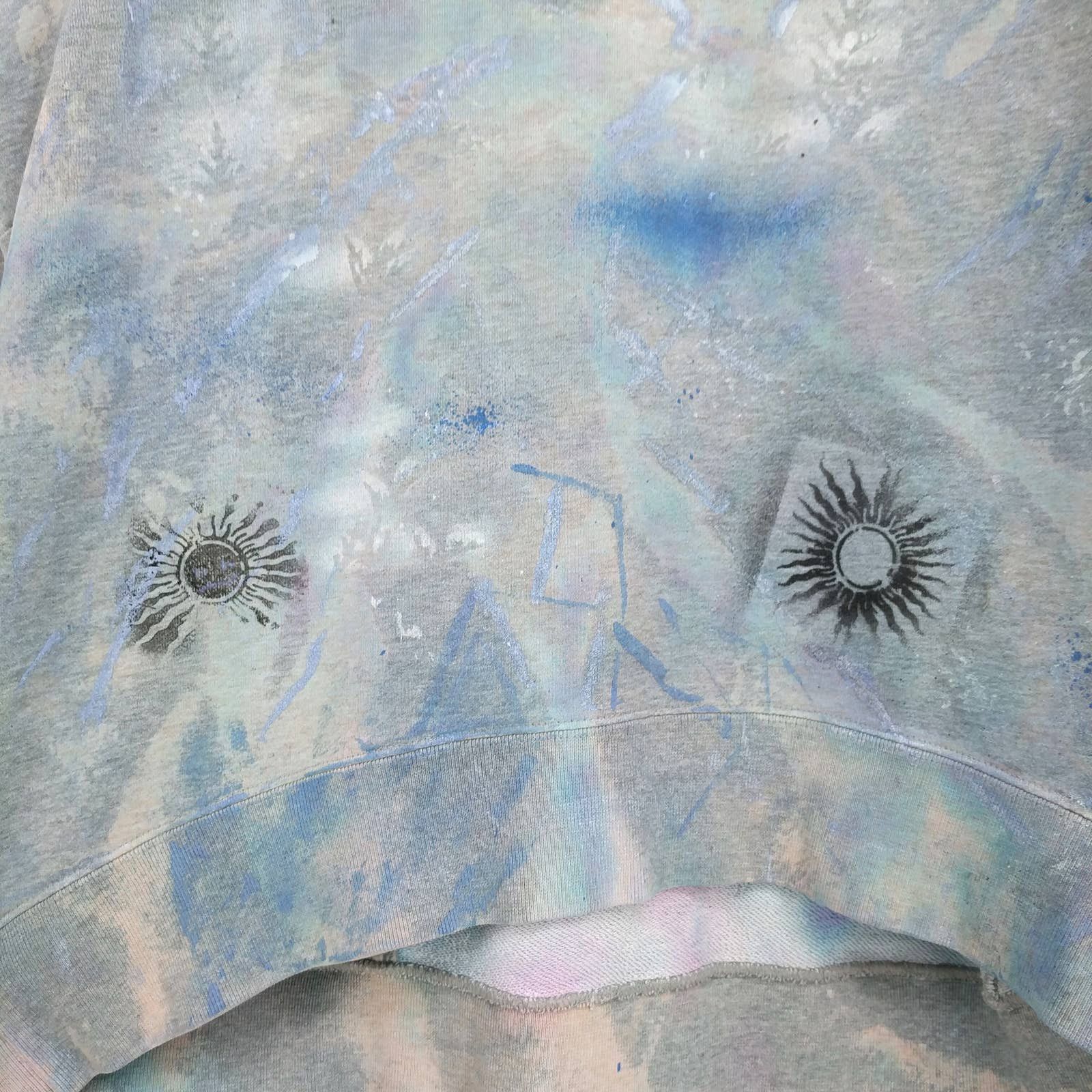 Nike Nike SB Everett Custom Design Sweatshirt Painted Bleached Size US XL / EU 56 / 4 - 3 Thumbnail