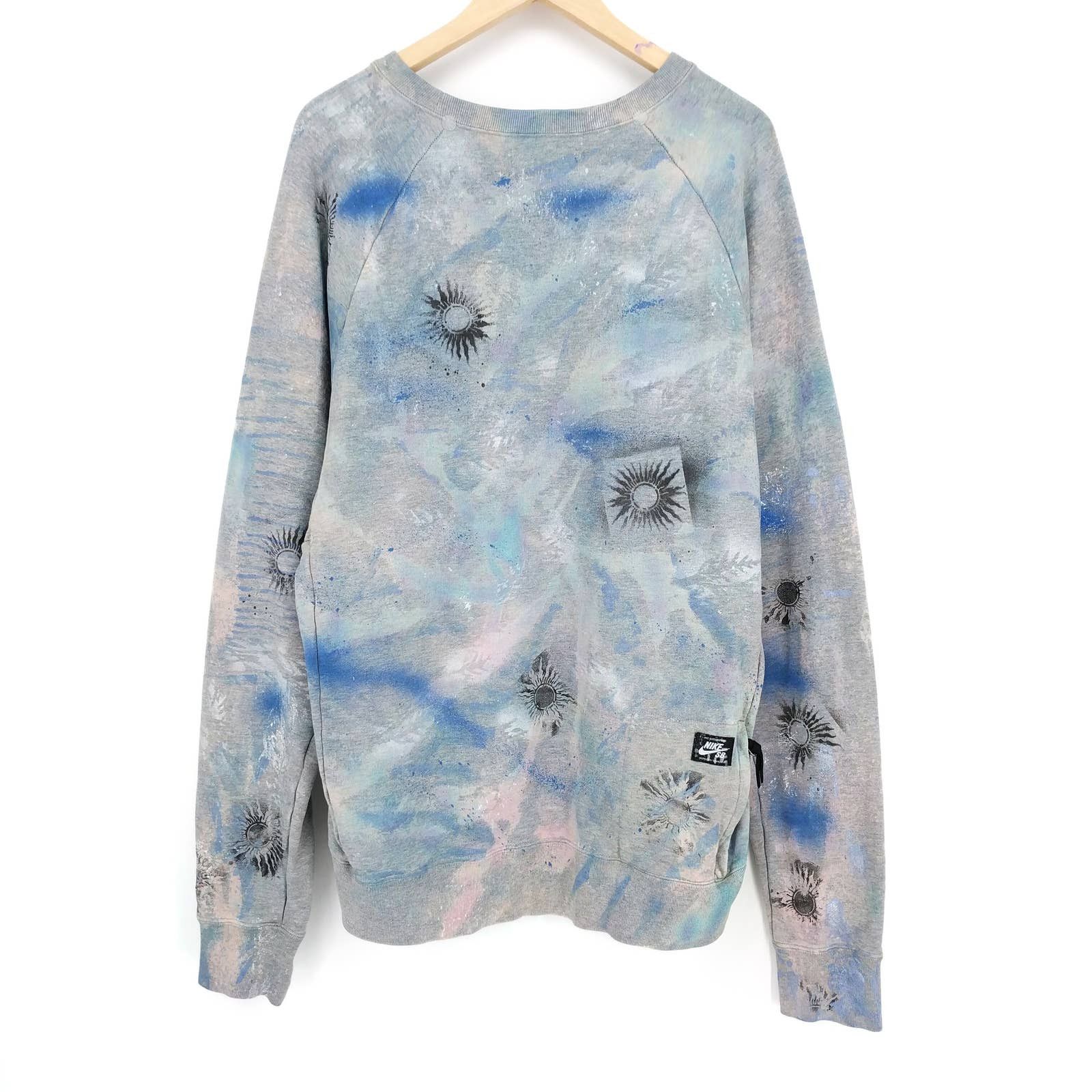 Nike Nike SB Everett Custom Design Sweatshirt Painted Bleached Size US XL / EU 56 / 4 - 7 Thumbnail