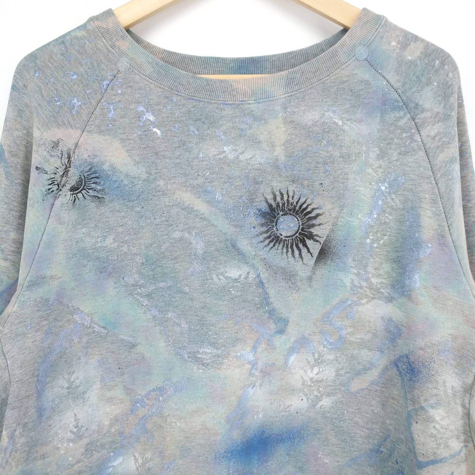 Nike Nike SB Everett Custom Design Sweatshirt Painted Bleached Size US XL / EU 56 / 4 - 2 Thumbnail