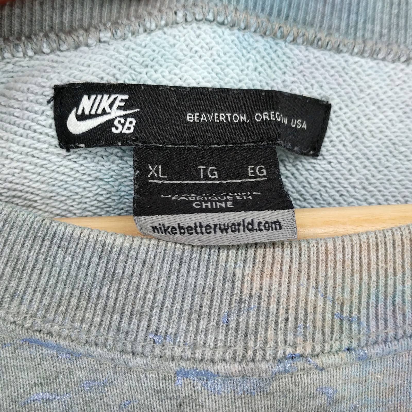 Nike Nike SB Everett Custom Design Sweatshirt Painted Bleached Size US XL / EU 56 / 4 - 10 Thumbnail