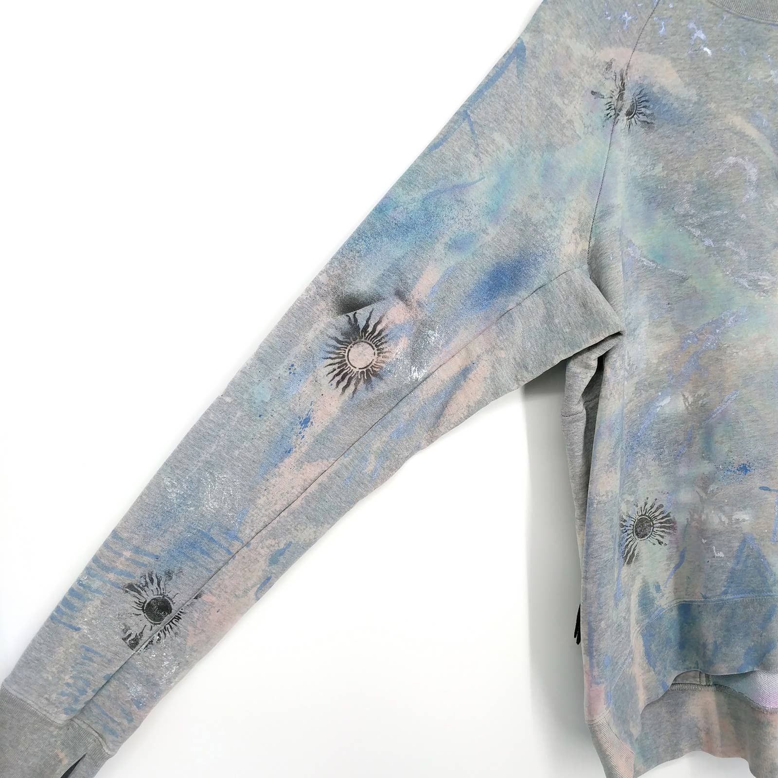 Nike Nike SB Everett Custom Design Sweatshirt Painted Bleached Size US XL / EU 56 / 4 - 4 Thumbnail
