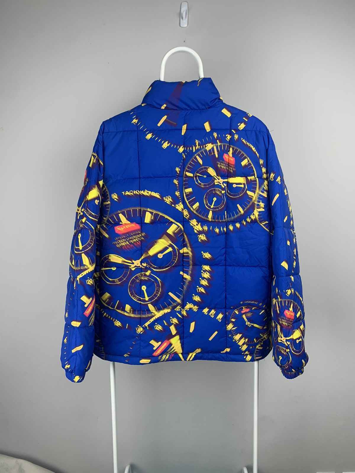 2020 Supreme Watches Reversible Puffy Jacket Blue Medium